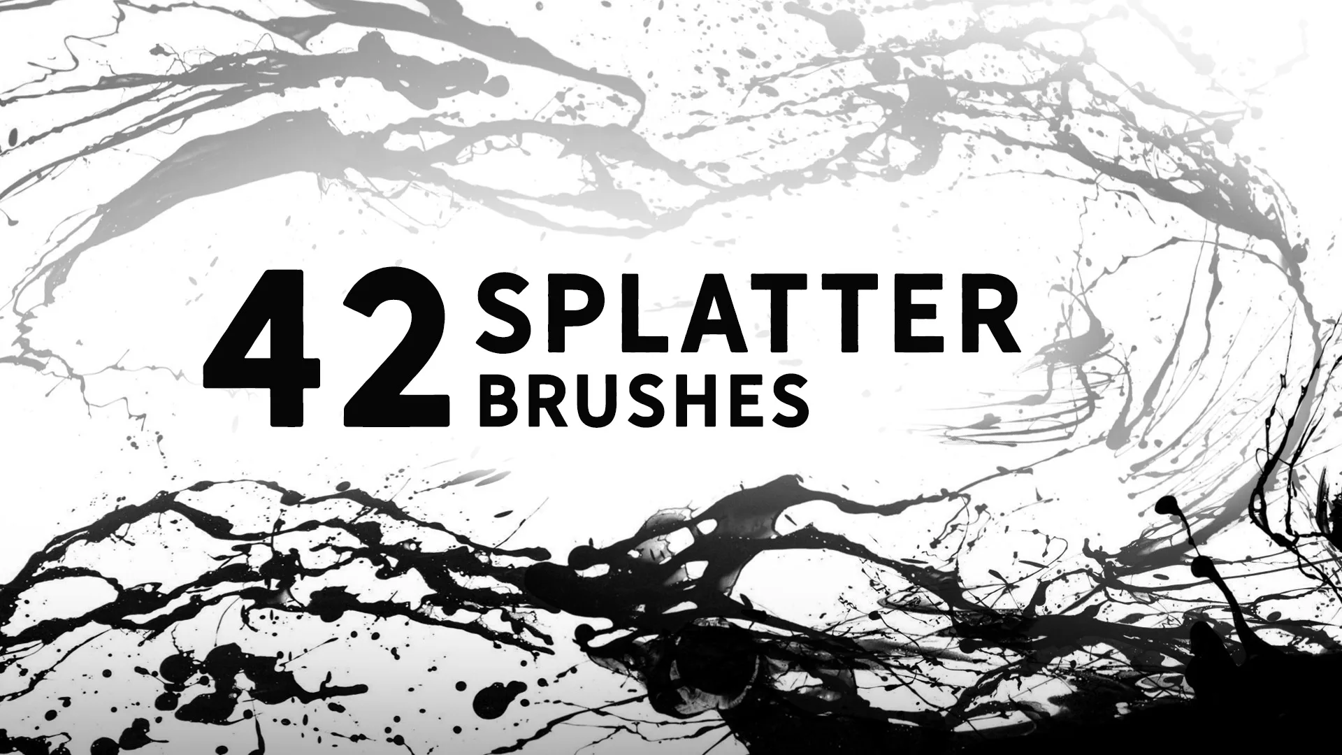 42 Splatter Brushes - Photoshop