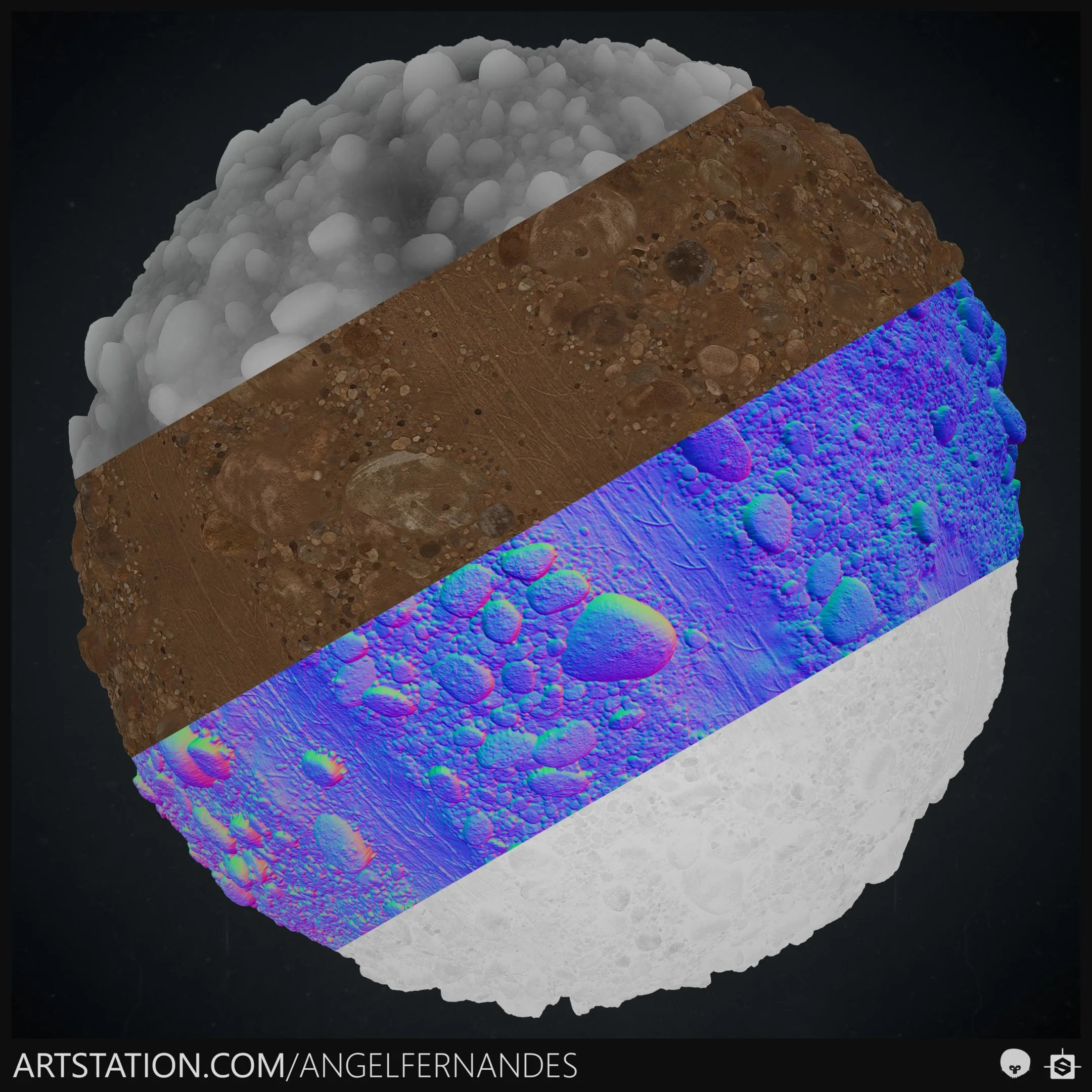 Rocky Soil Ground Material - Substance Designer