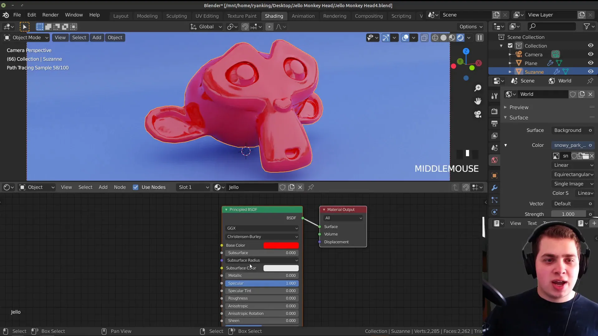 Create a Jello Monkey Head In Blender (Soft Body Physics Tutorial)