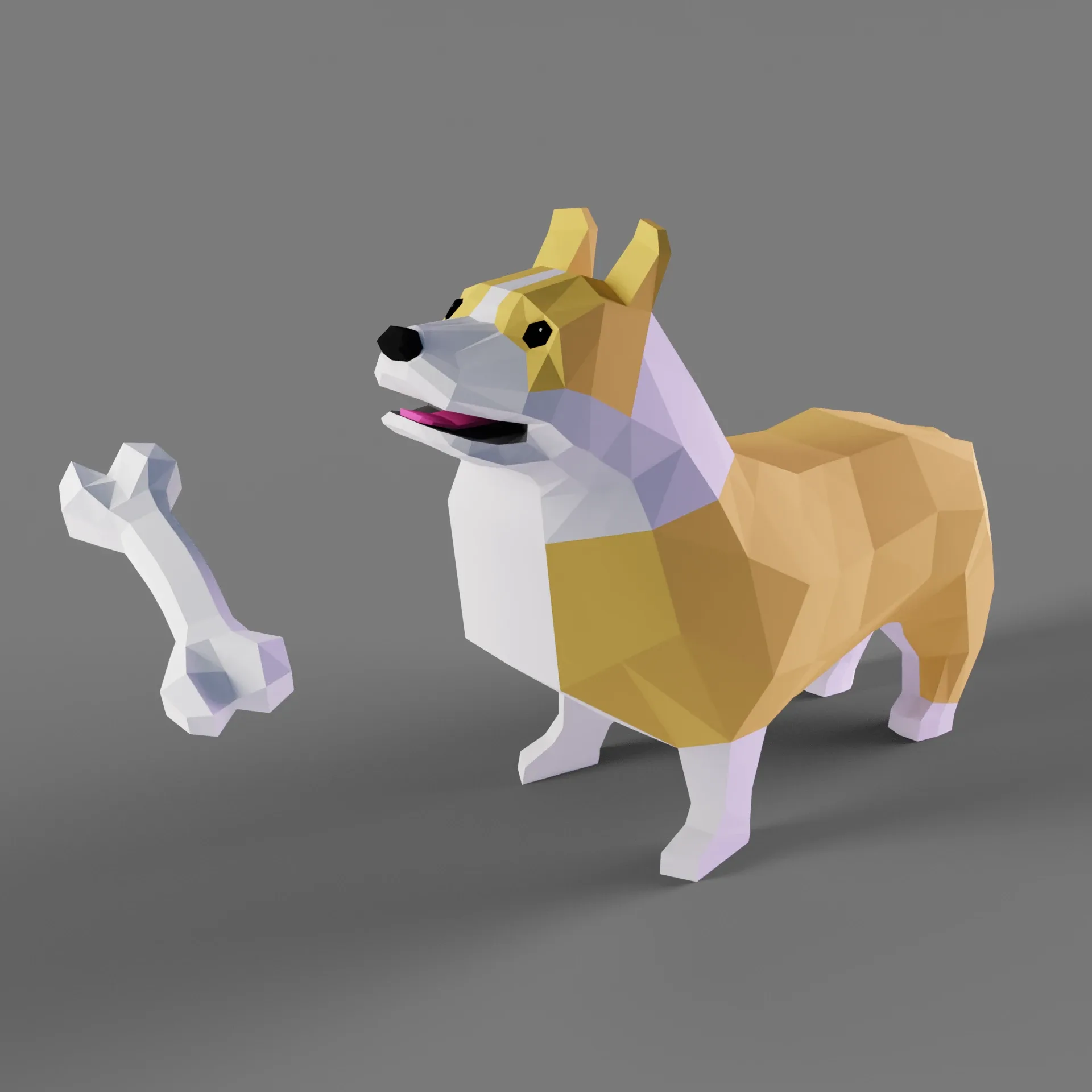 Low Poly Corgi (Rigged)