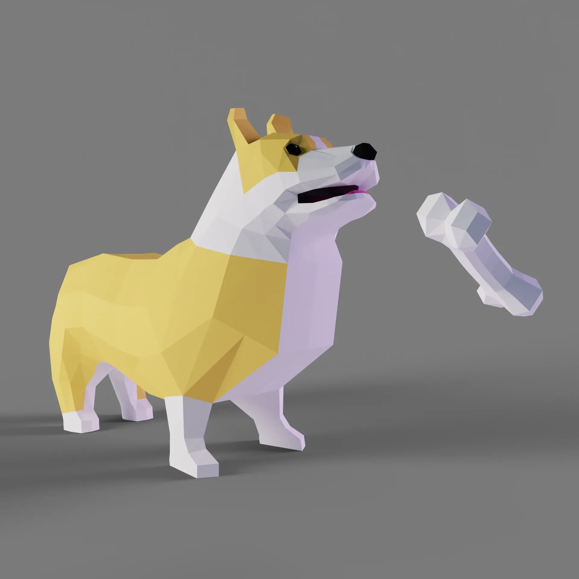 Low Poly Corgi (Rigged)