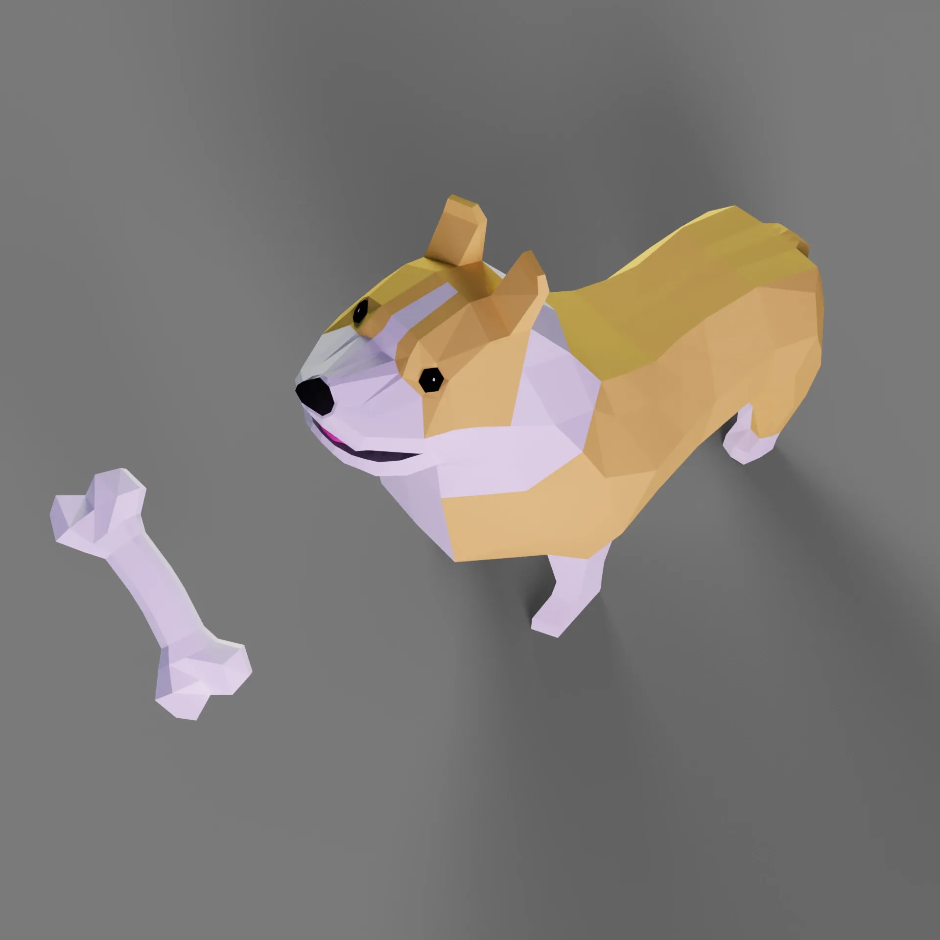 Low Poly Corgi (Rigged)