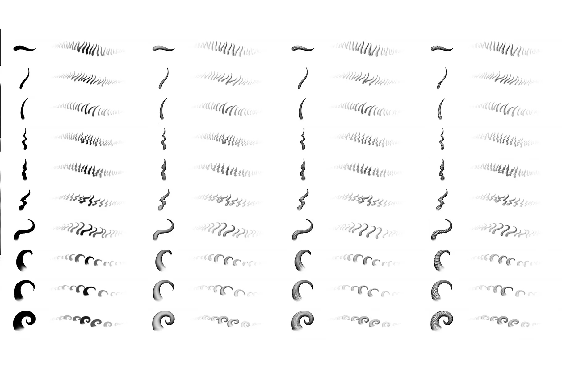 Horns and Spikes Brush Set