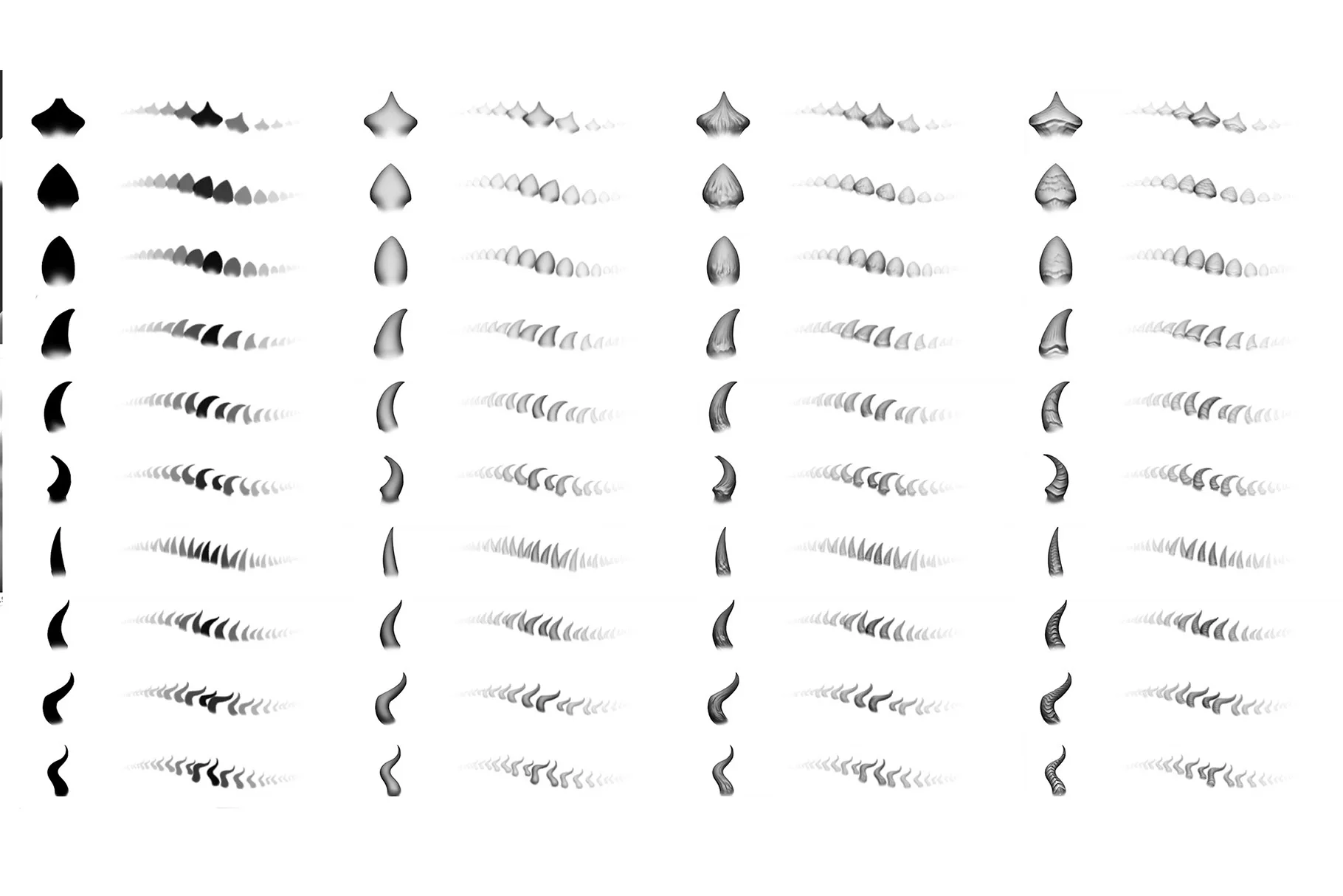 Horns and Spikes Brush Set