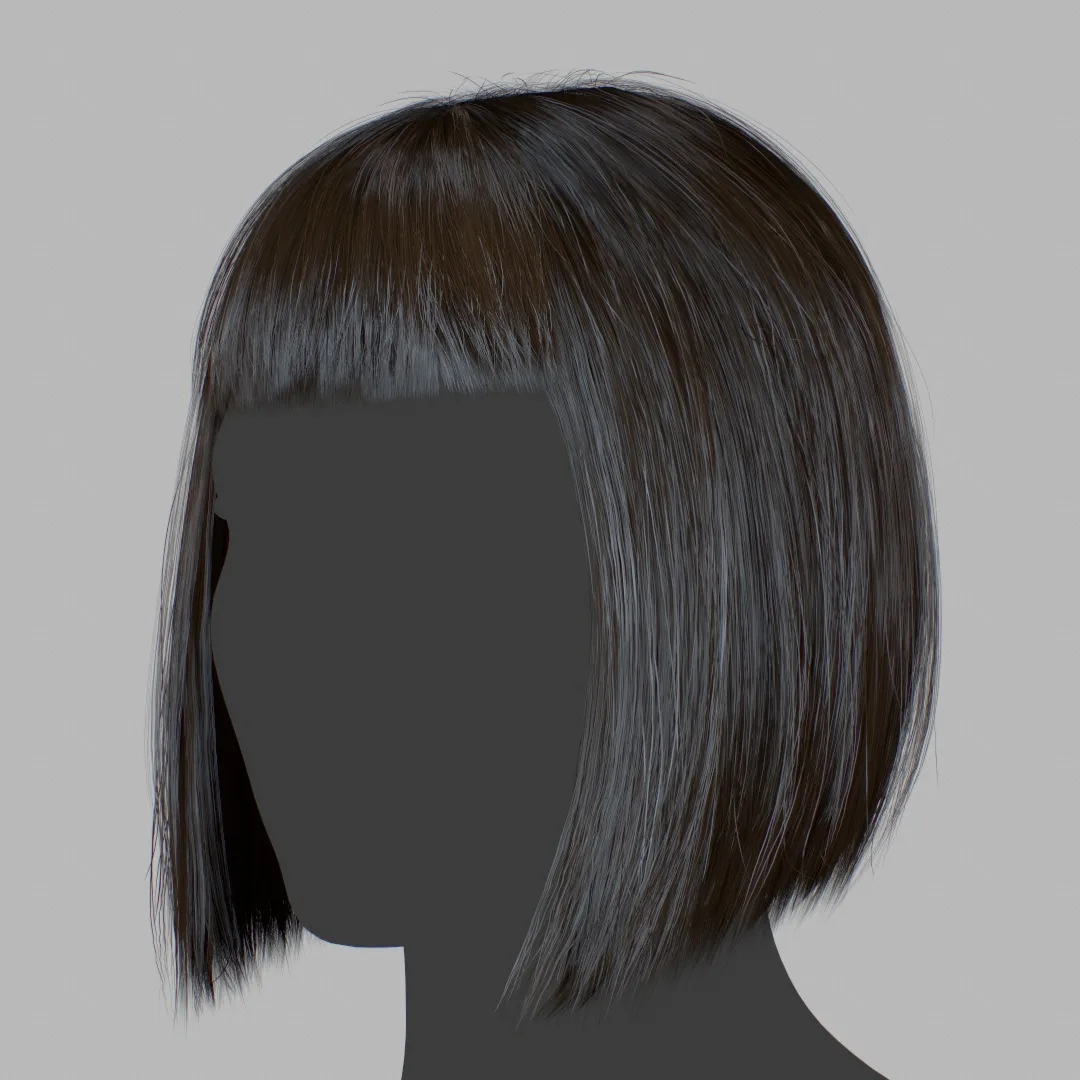 Hair - Bob Cut With Bangs - Gen2