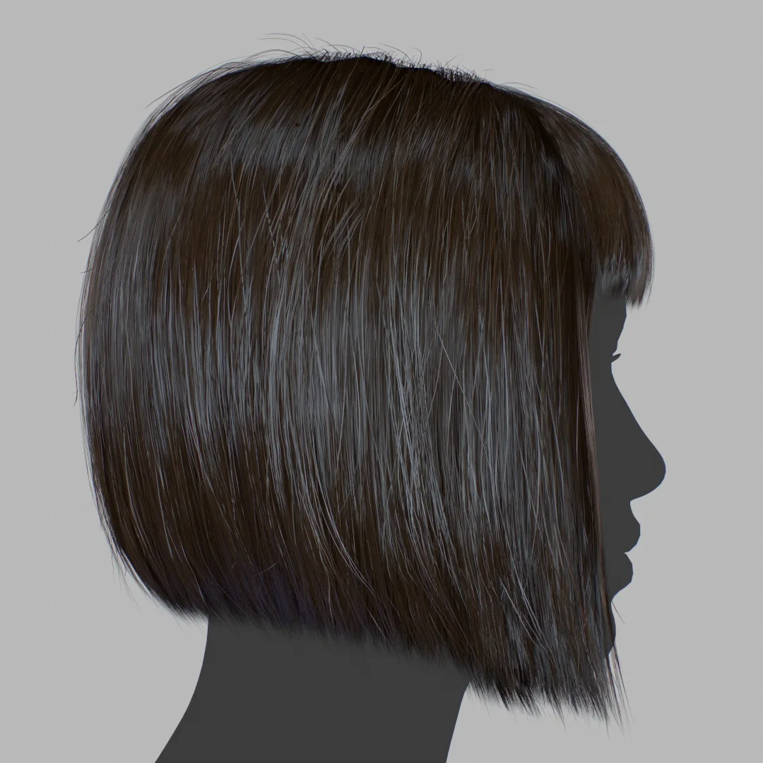 Hair - Bob Cut With Bangs - Gen2