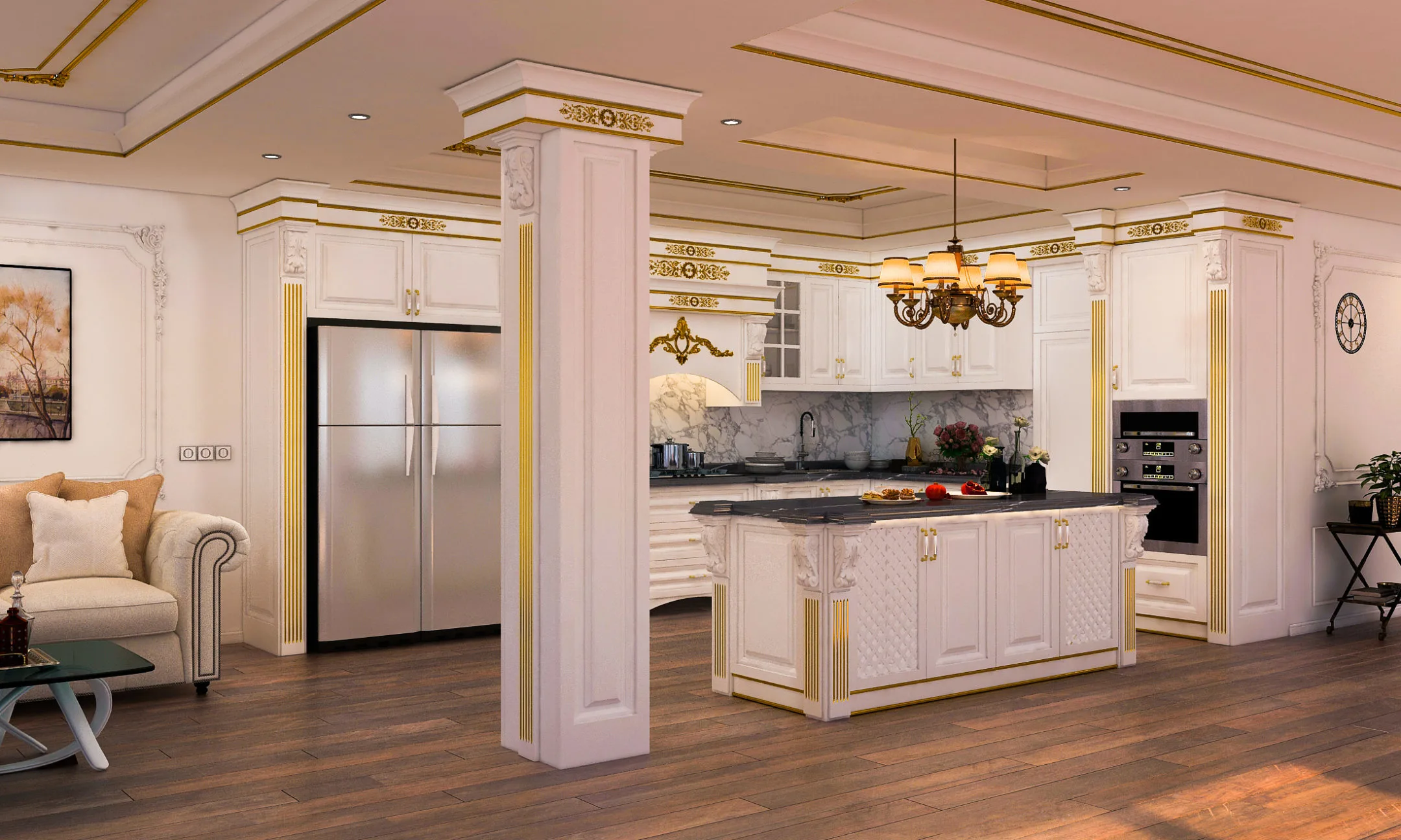 Classic Gold Kitchen