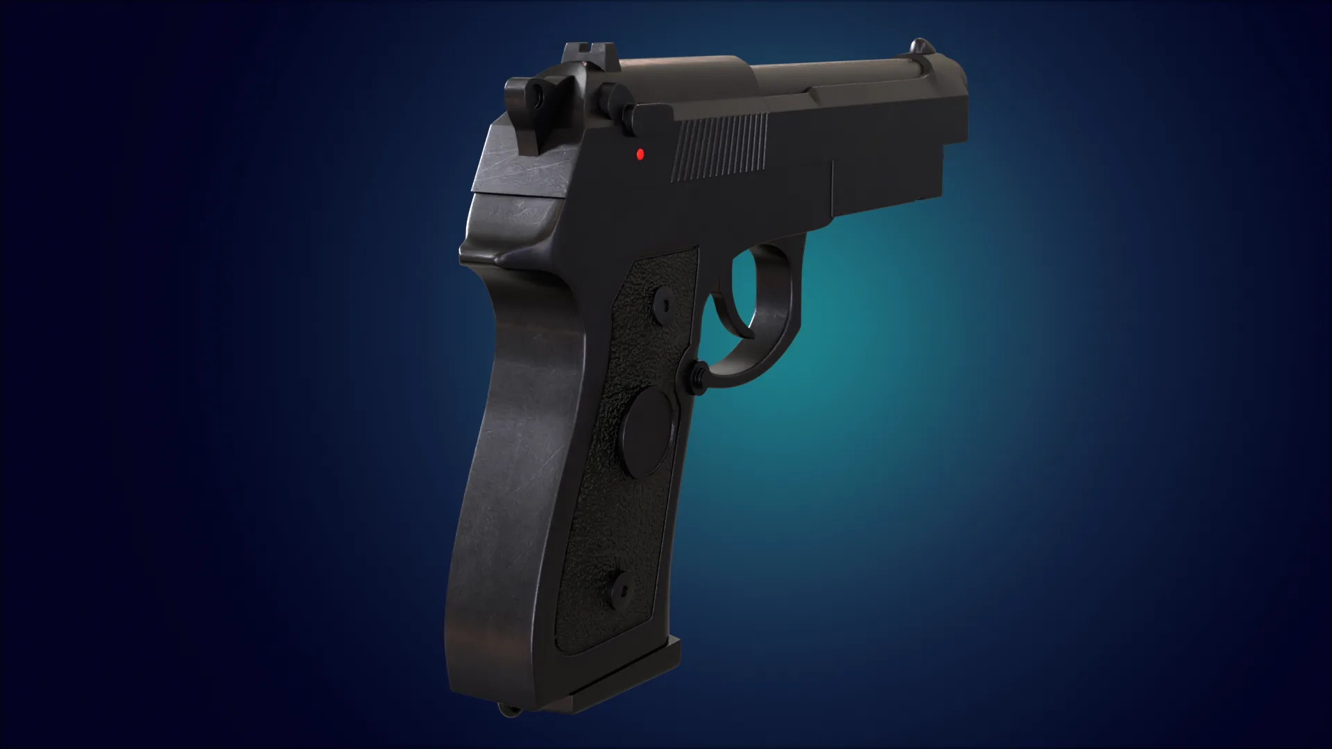 Beretta M9 Pistol (Blender 3d Model)