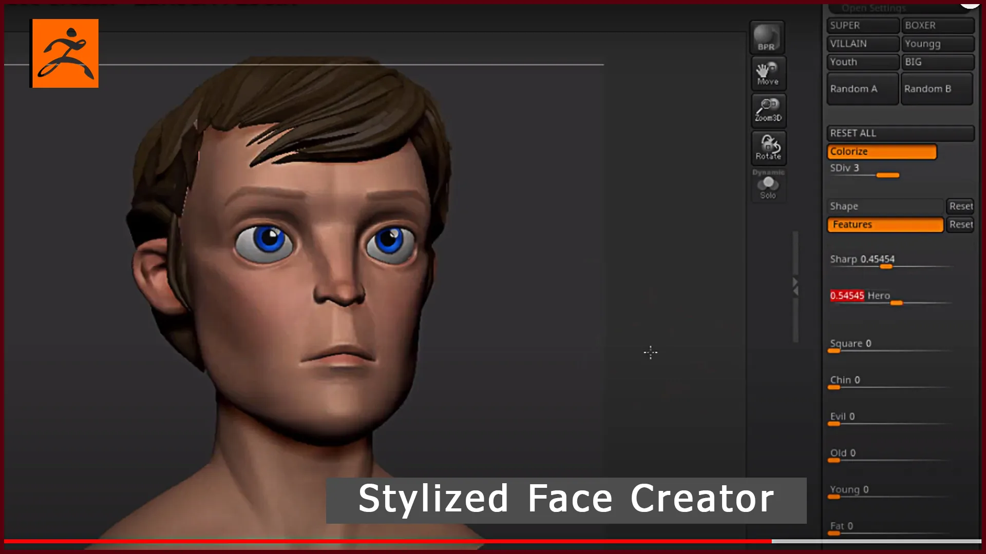 Stylized Face Creator - ZBrush Plugin