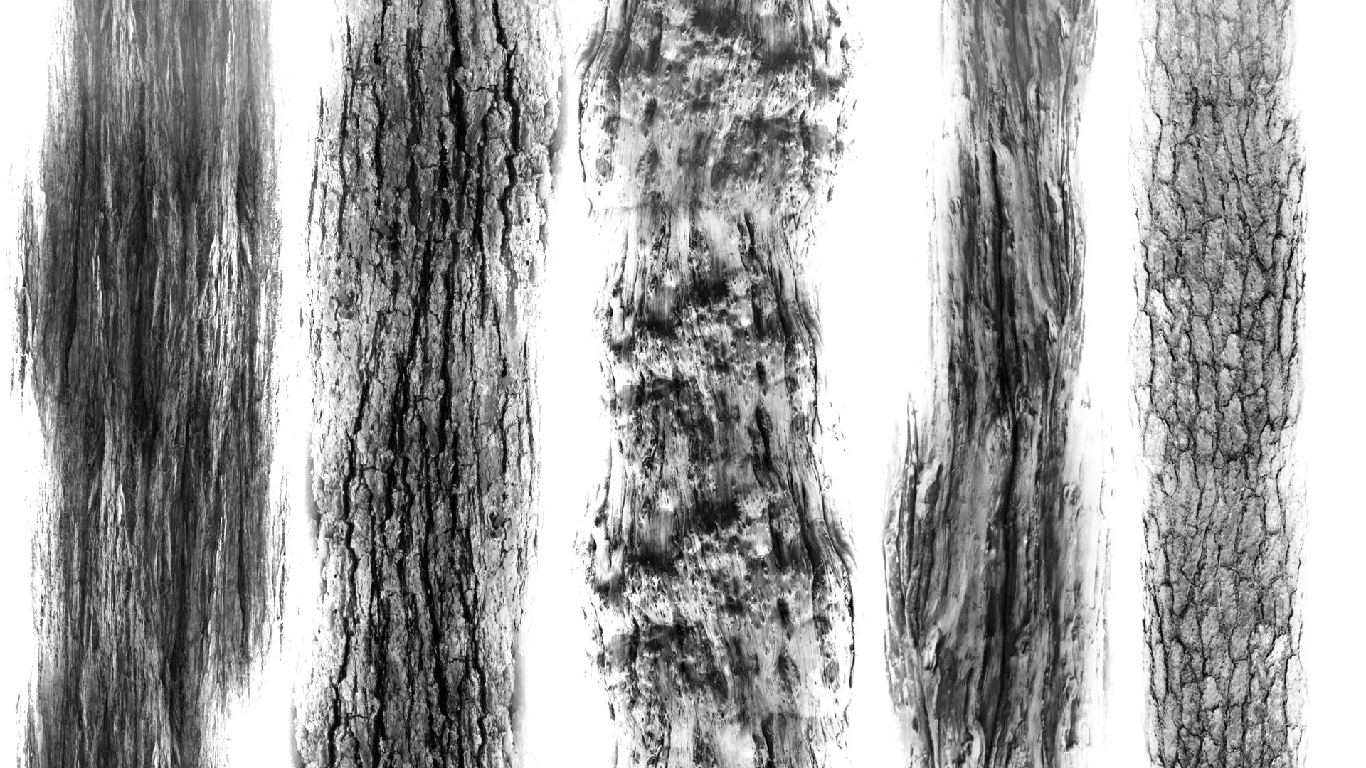 Realistic Tree Bark Brush Set