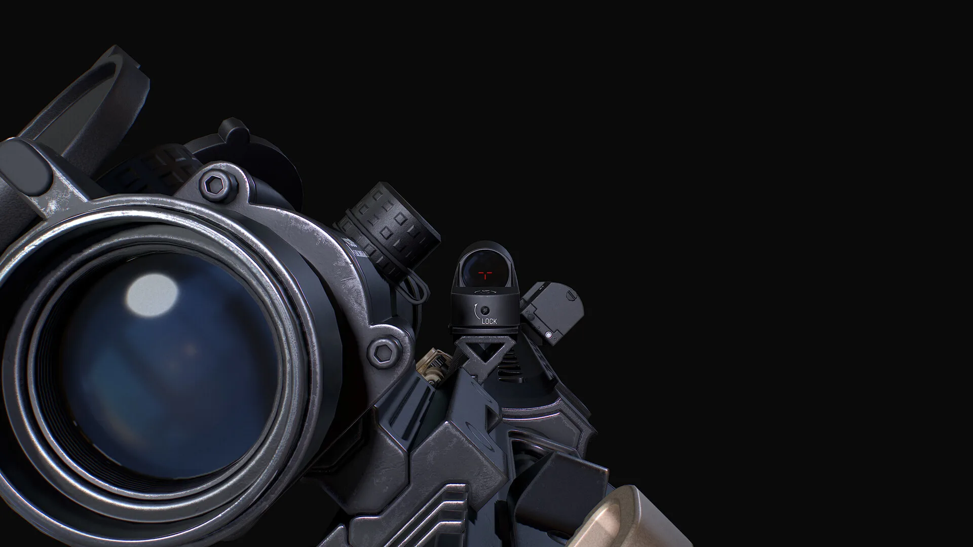 Customized M4A1 | Highpoly & Lowpoly