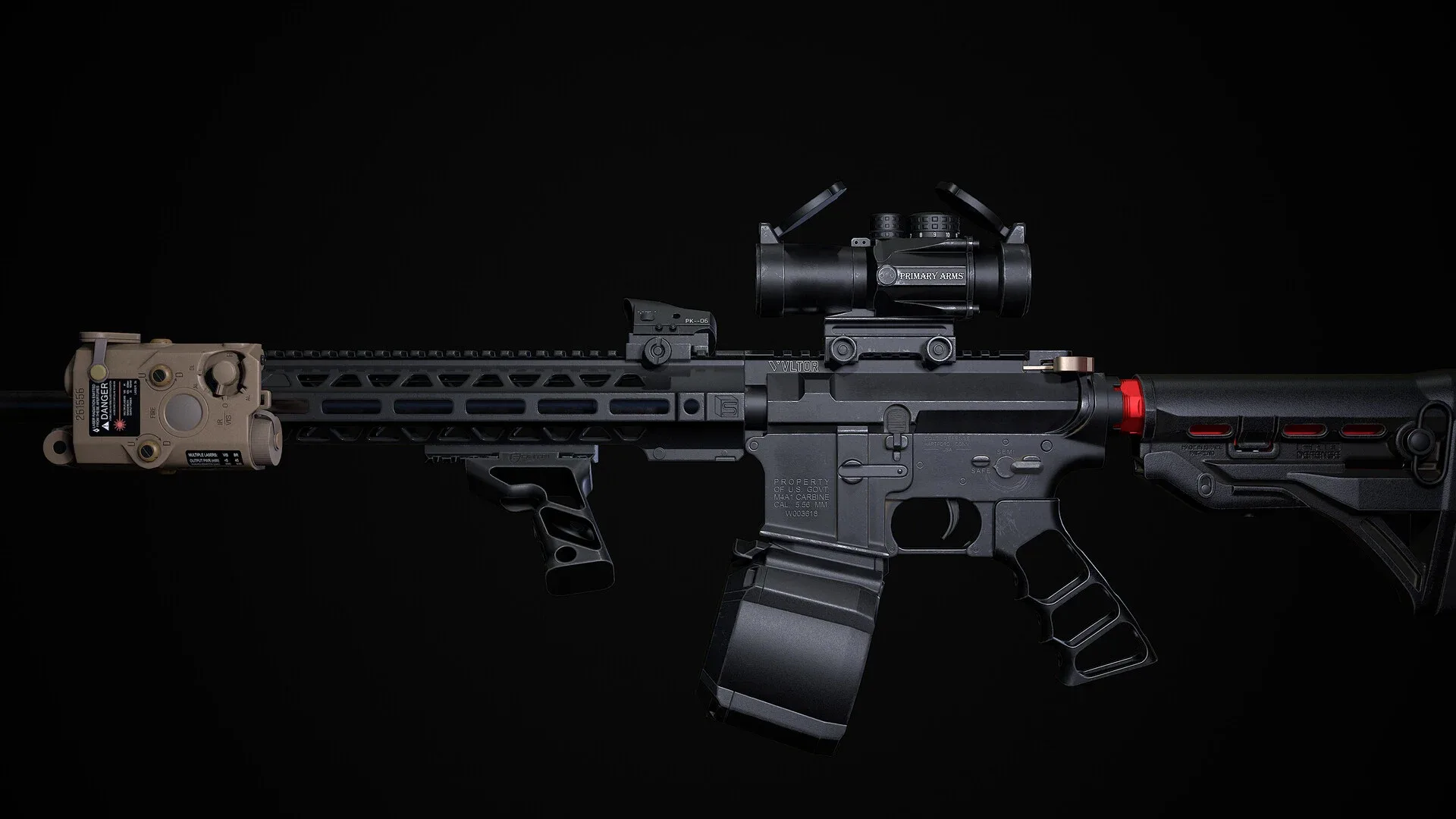 Customized M4A1 | Highpoly & Lowpoly