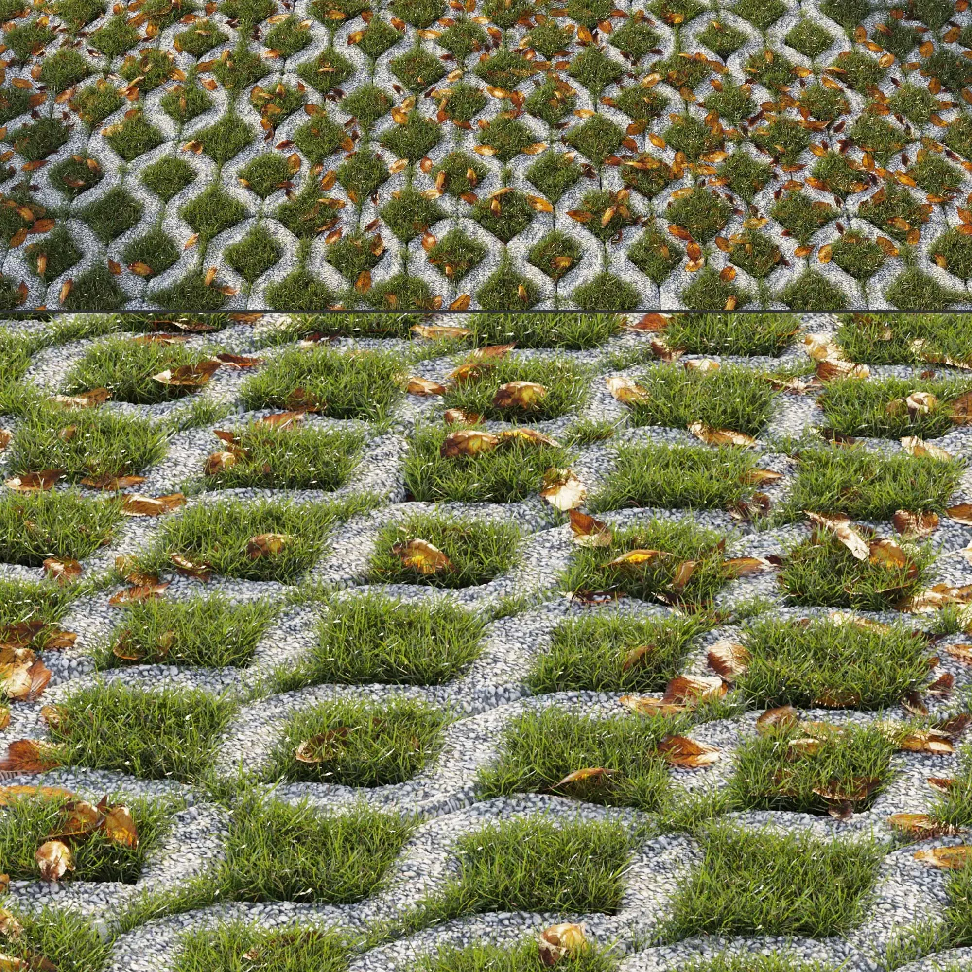 Grass in the Square Brick