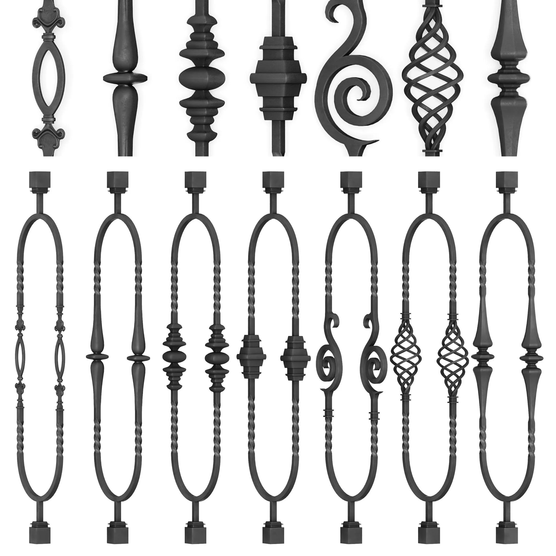 Wrought Iron Bundle No03 Railing