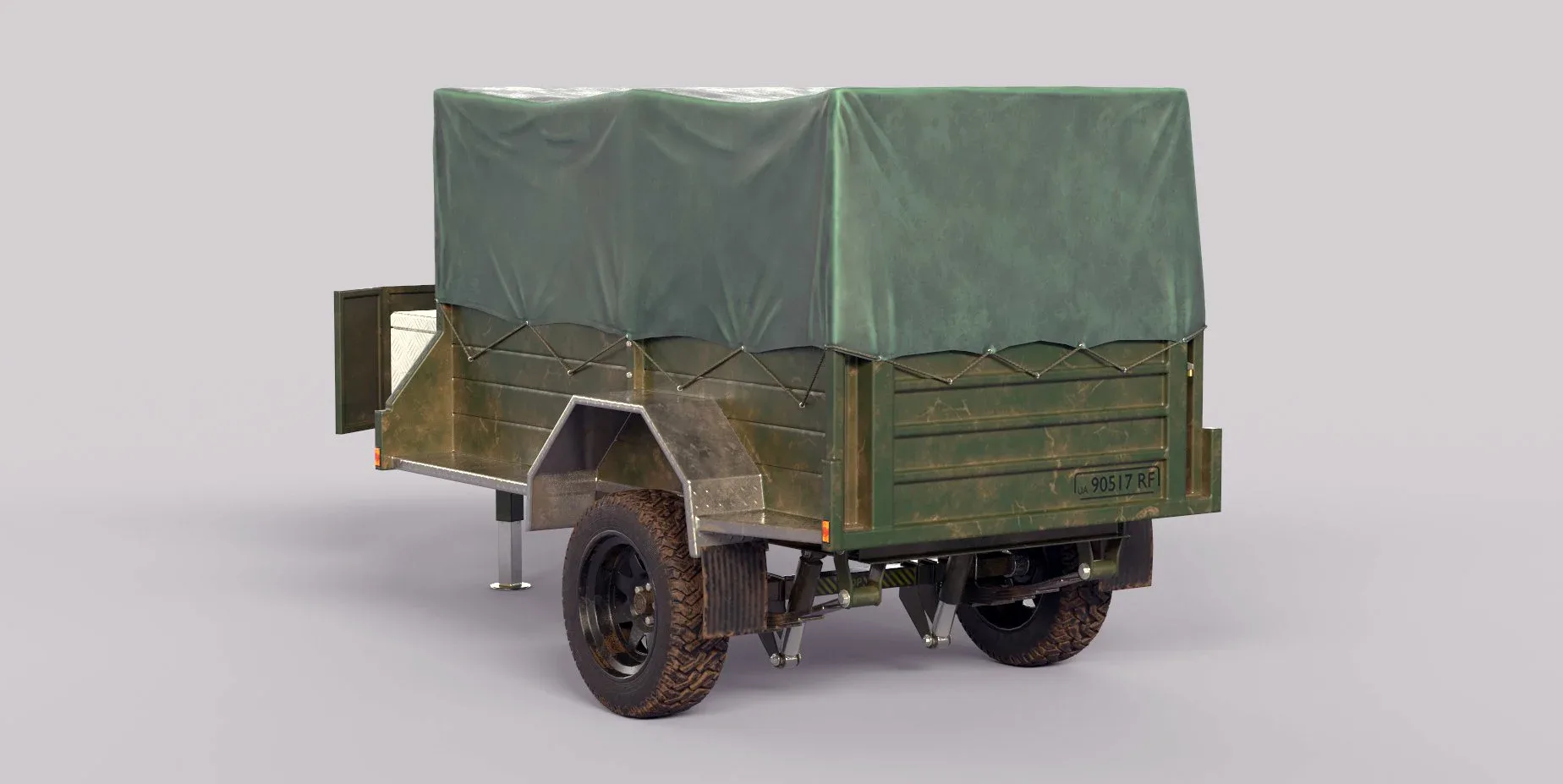 Car Vehicle Trailer - Lowpoly