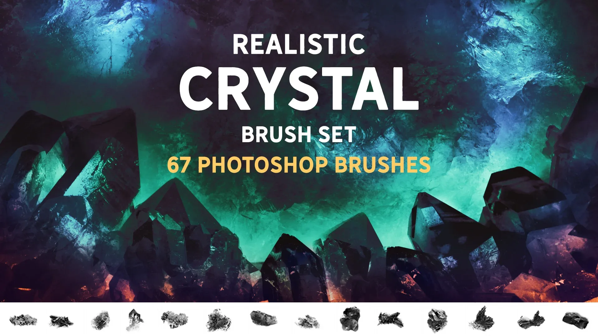 Realistic Crystal Brush Set