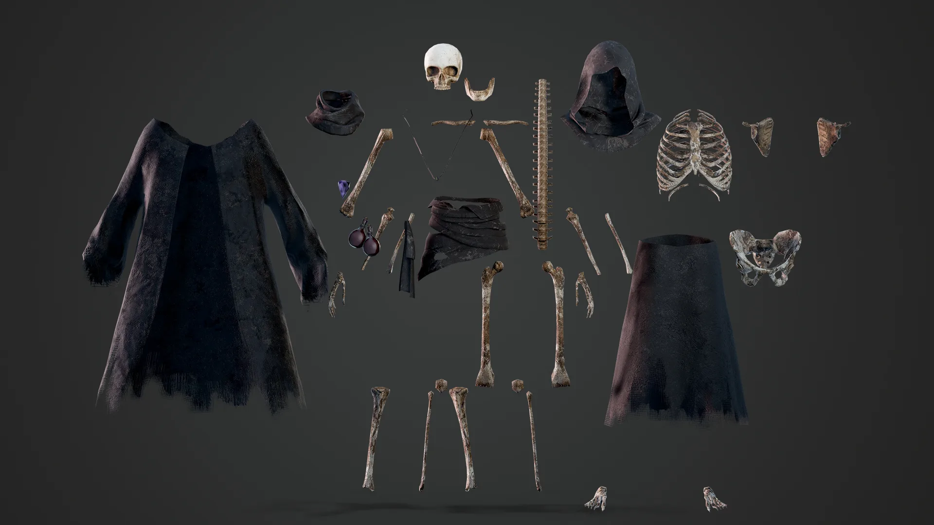 Skeleton Mage - Game Ready