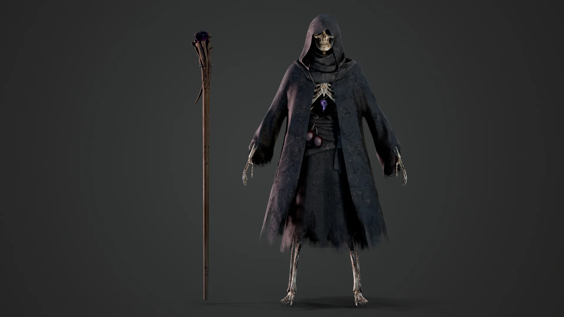 Skeleton Mage - Game Ready