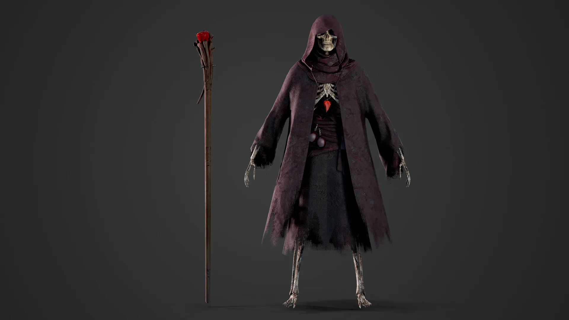 Skeleton Mage - Game Ready