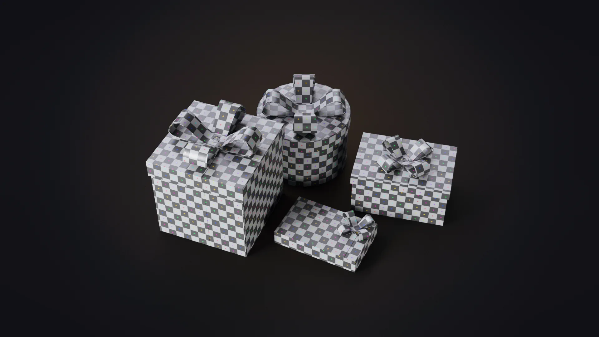 Christmas Gifts 1 Low-poly 3D Model