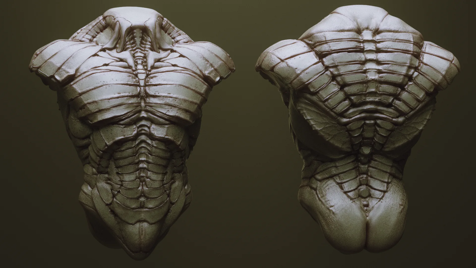 Torsos - 33 Character & Creature Zbrush Insertmesh Brush