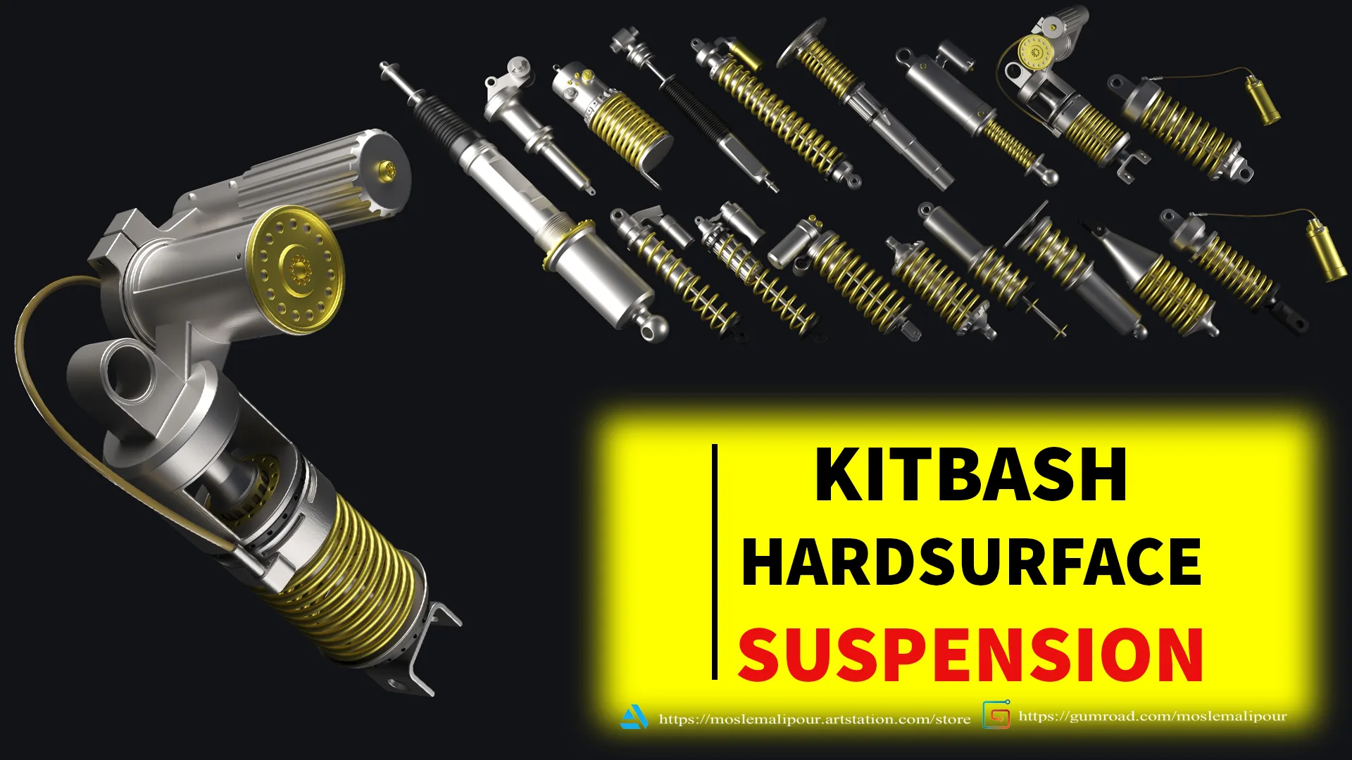 Suspension Kitbash Hardsurface