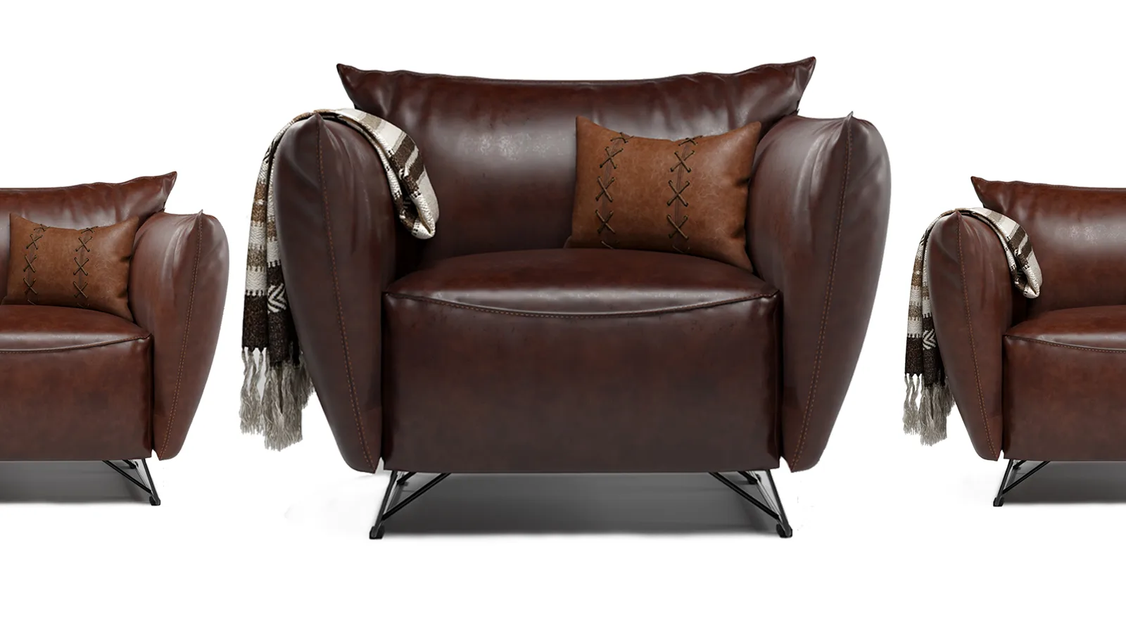 Jess Leather Armchair - My Home Collection