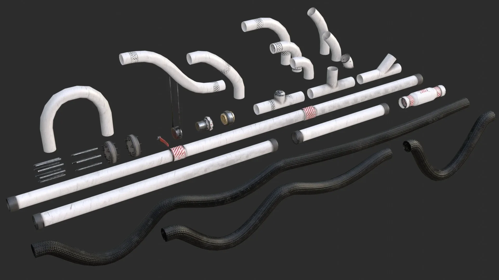 Modular Pipes - Sci-Fi Painted White