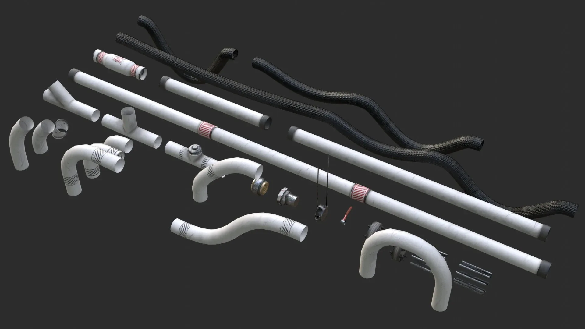 Modular Pipes - Sci-Fi Painted White