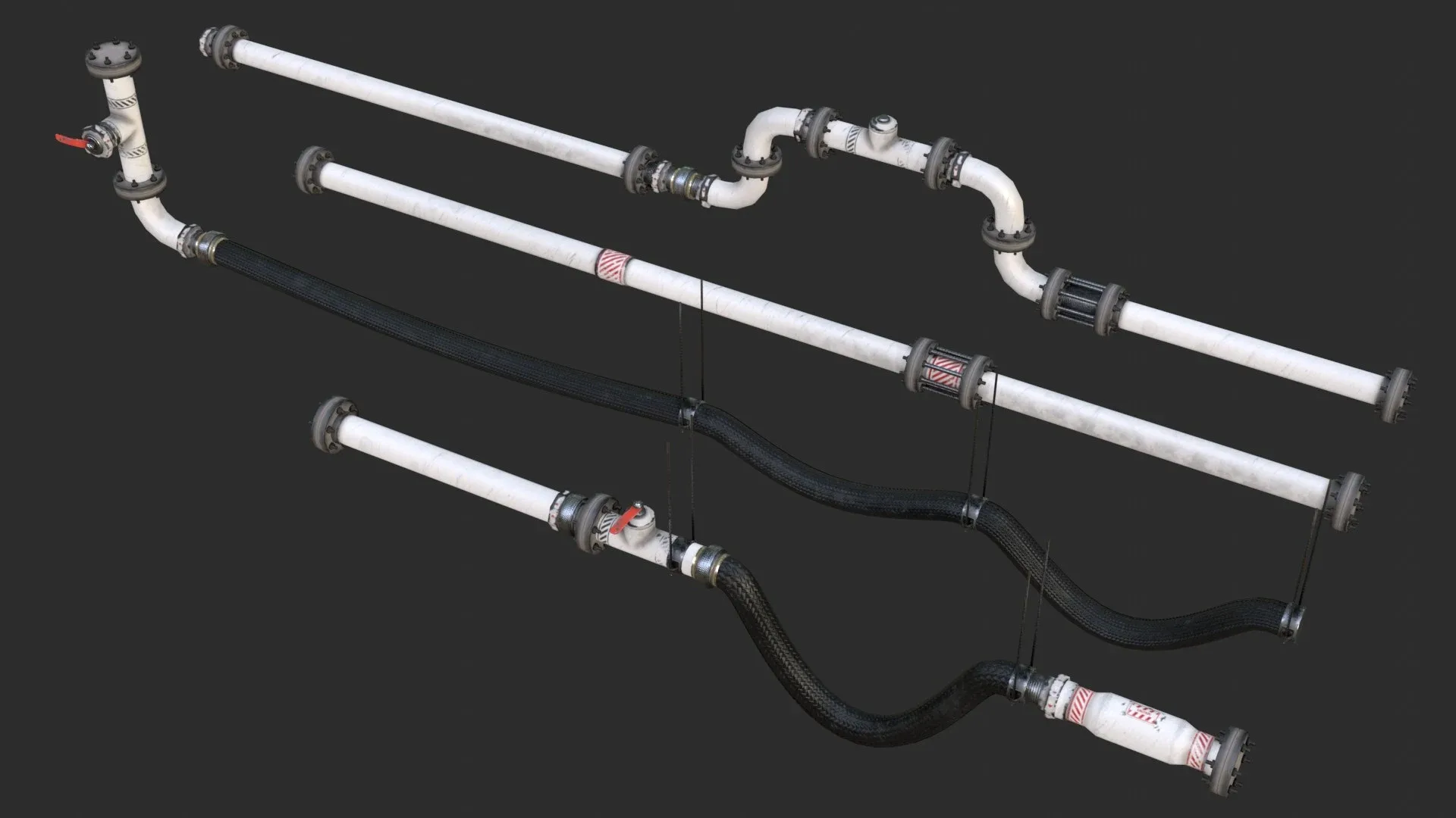 Modular Pipes - Sci-Fi Painted White