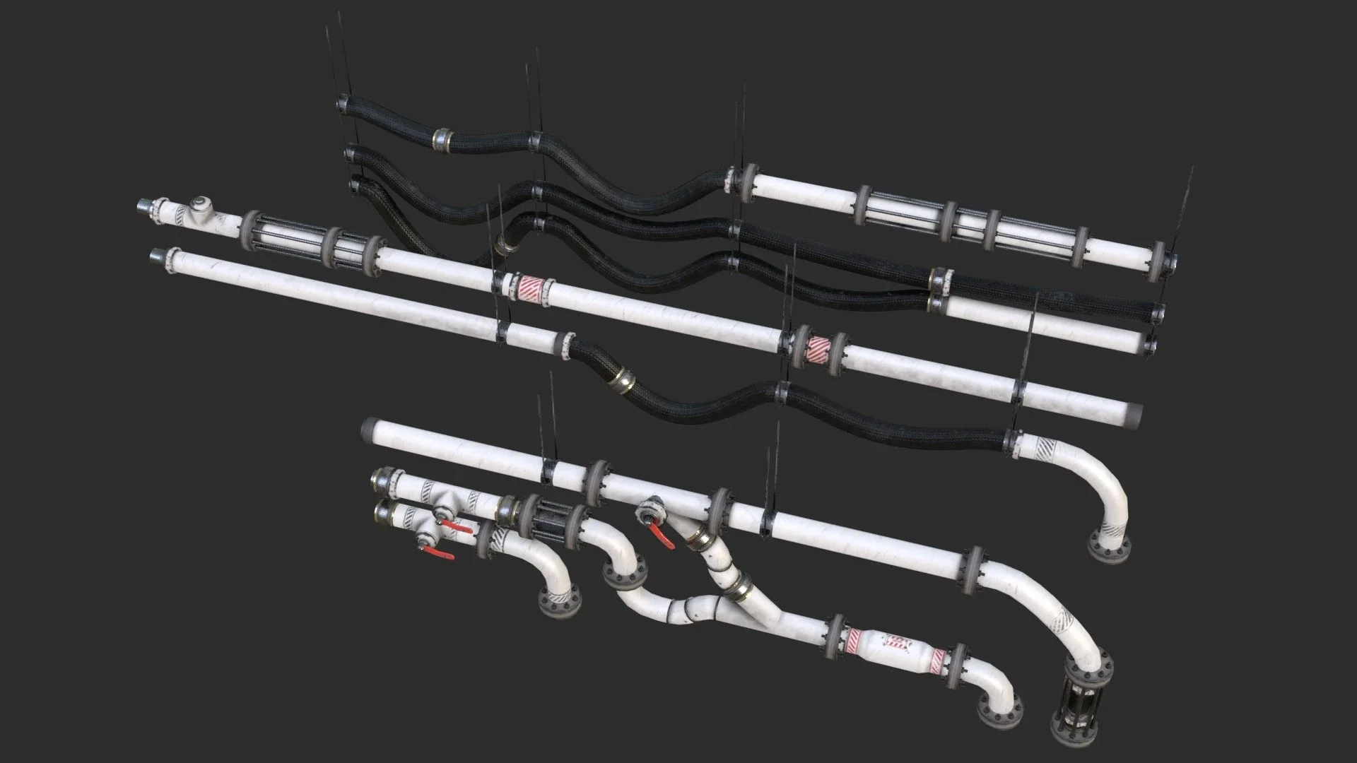 Modular Pipes - Sci-Fi Painted White