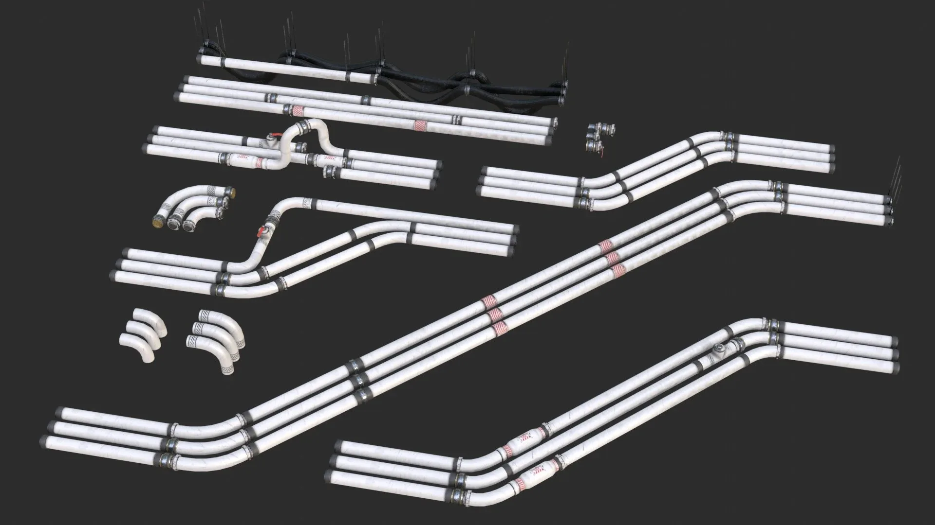 Modular Pipes - Sci-Fi Painted White