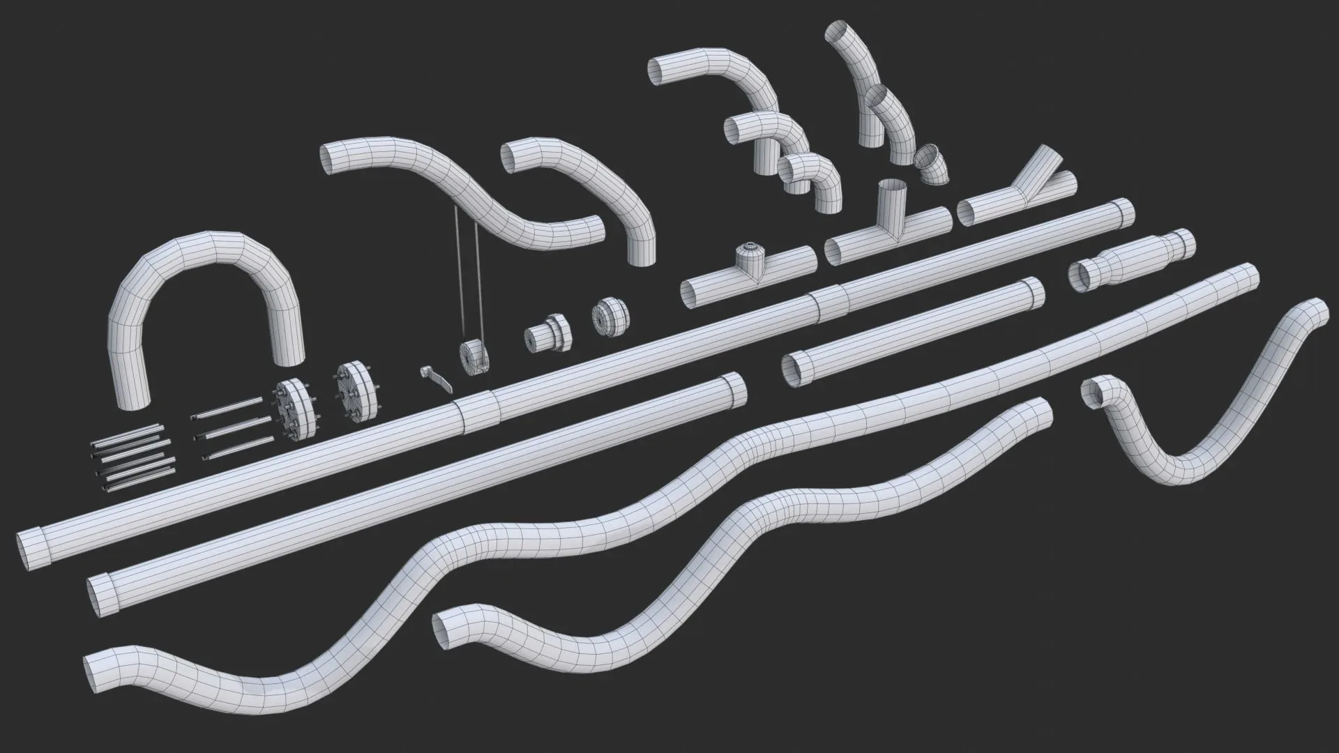 Modular Pipes - Sci-Fi Painted White