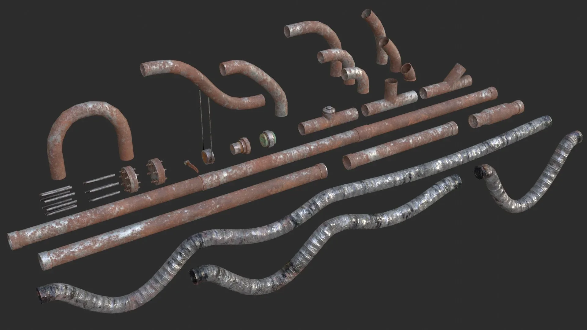 Modular Pipes - Rusted