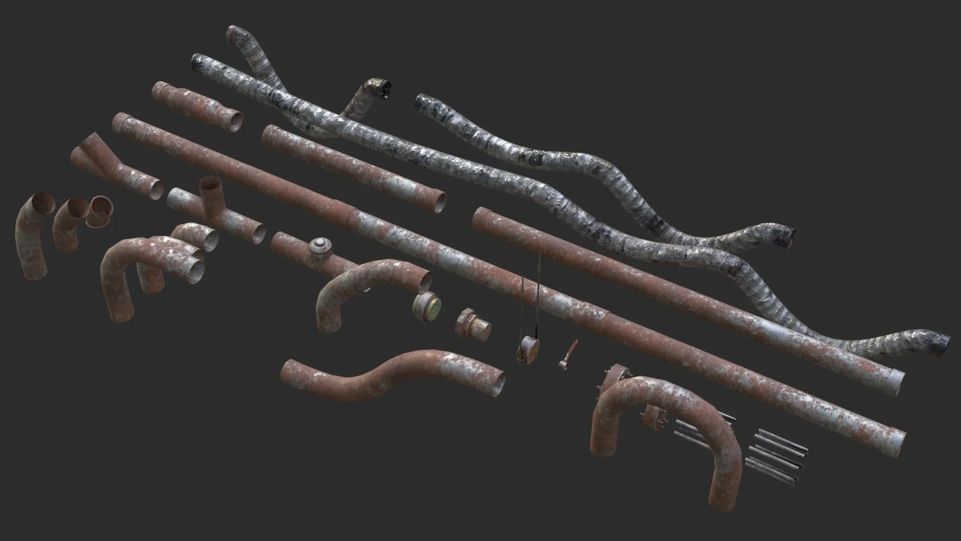 Modular Pipes - Rusted