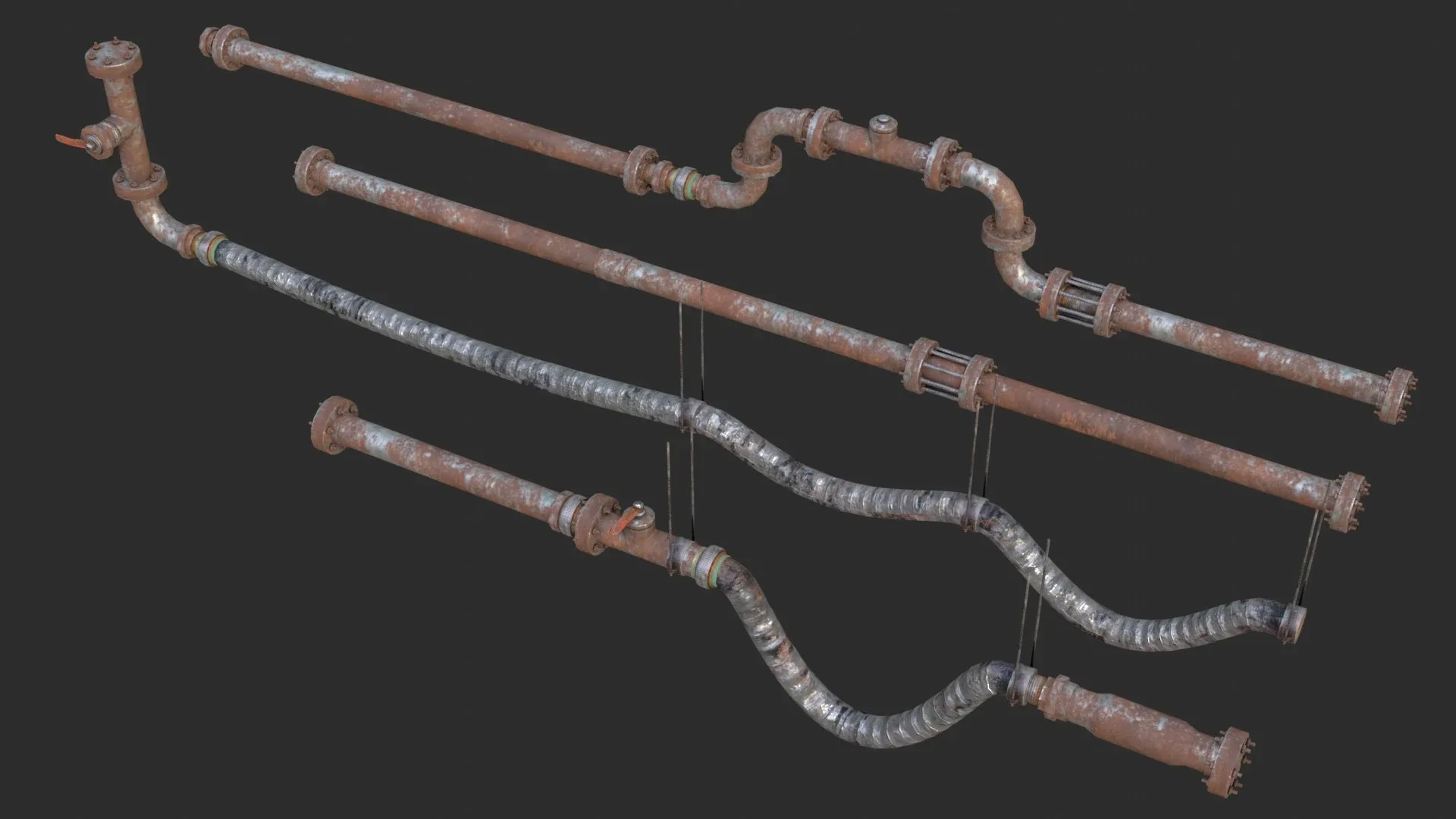 Modular Pipes - Rusted