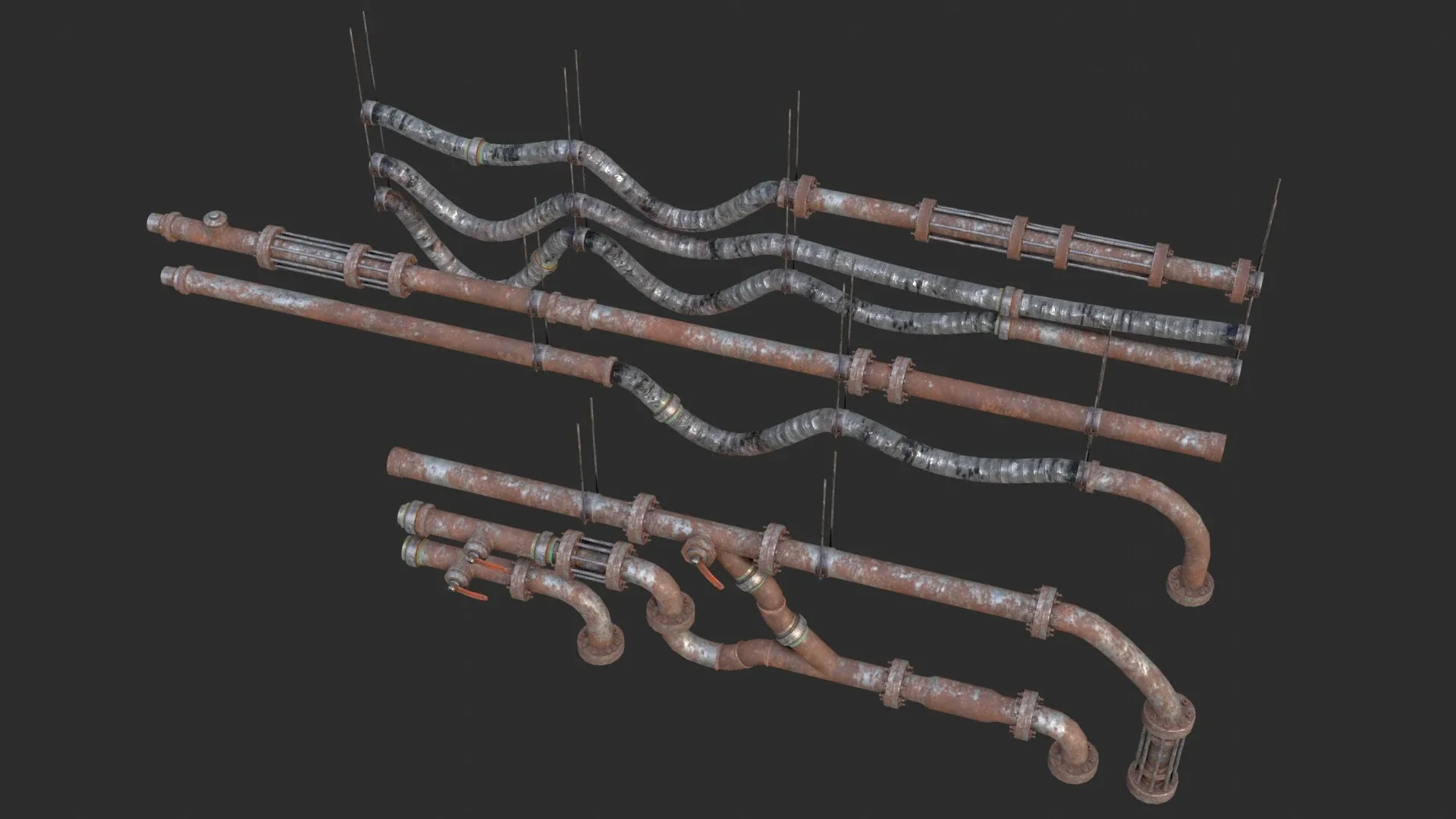 Modular Pipes - Rusted