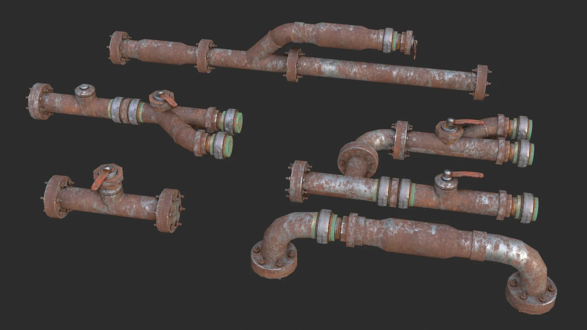 Modular Pipes - Rusted