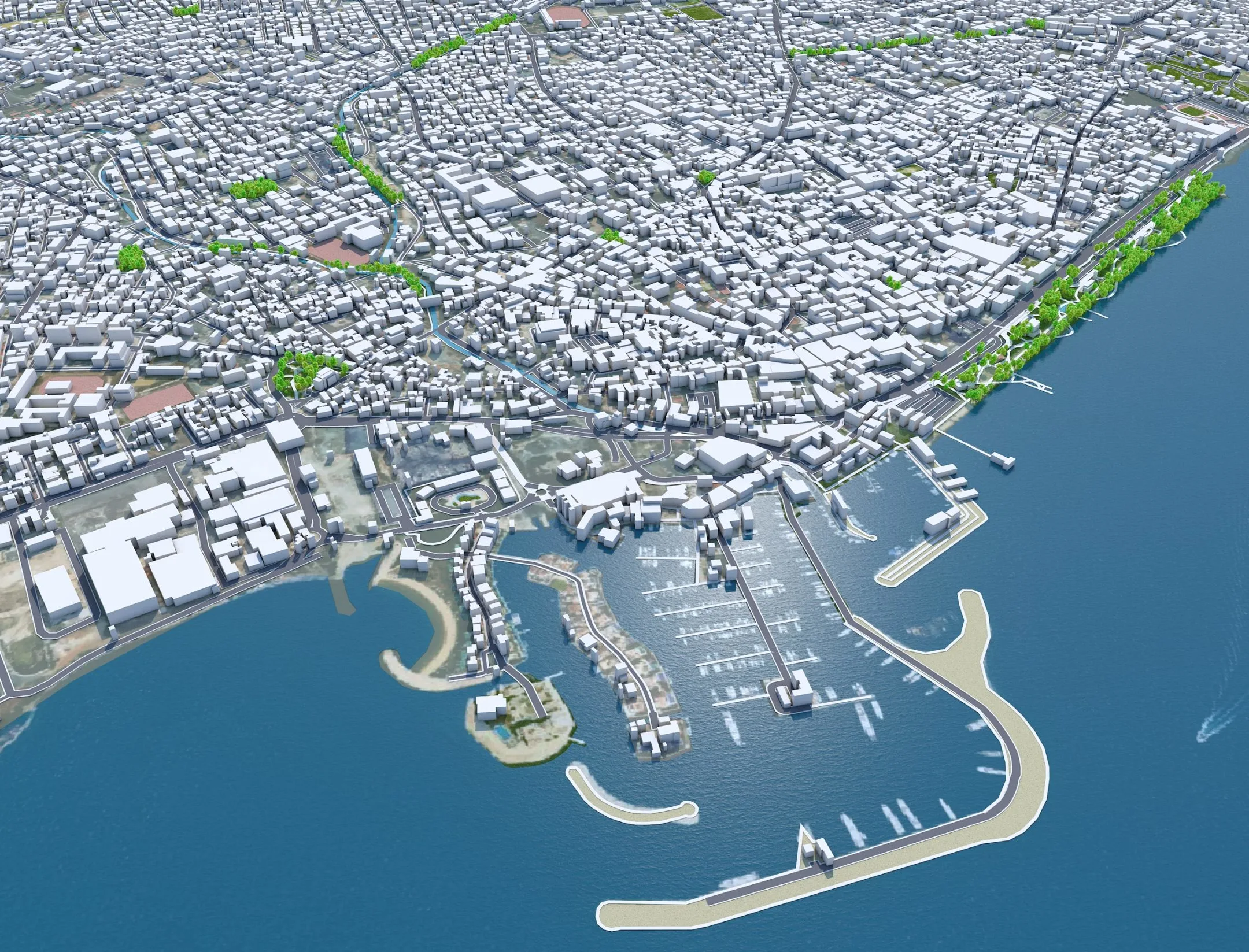 Limassol City Cyprus 3D Model 40KM