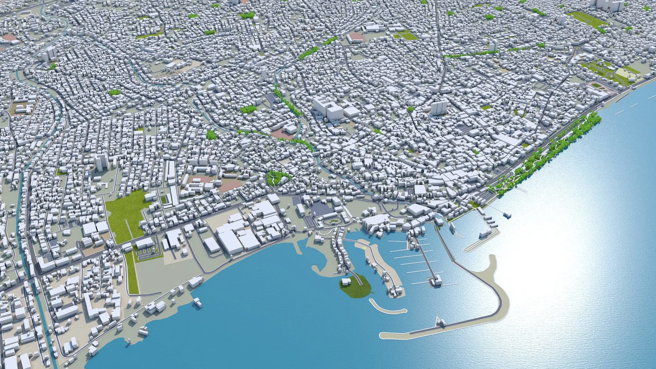 Limassol City Cyprus 3D Model 40KM