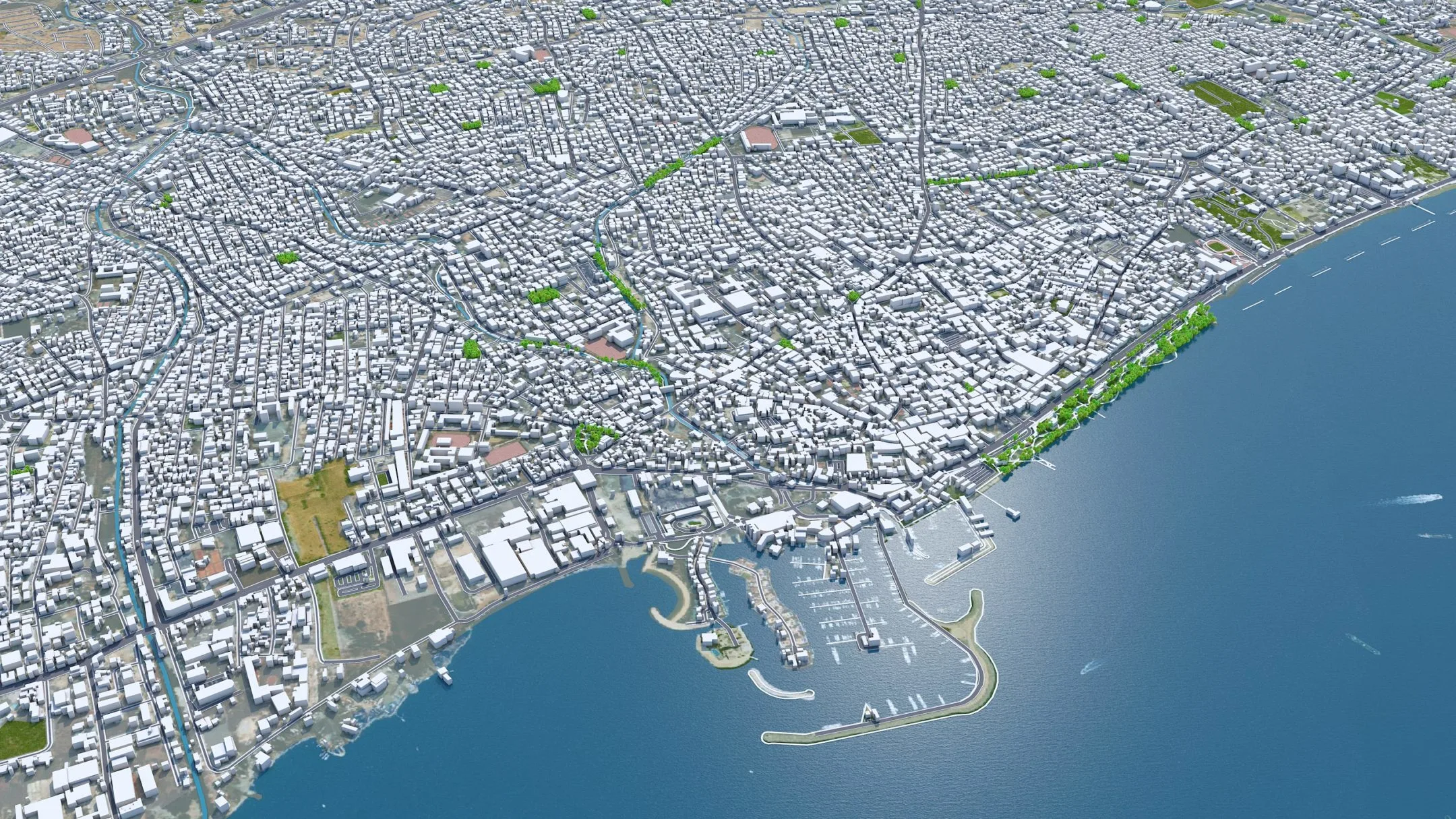 Limassol City Cyprus 3D Model 40KM