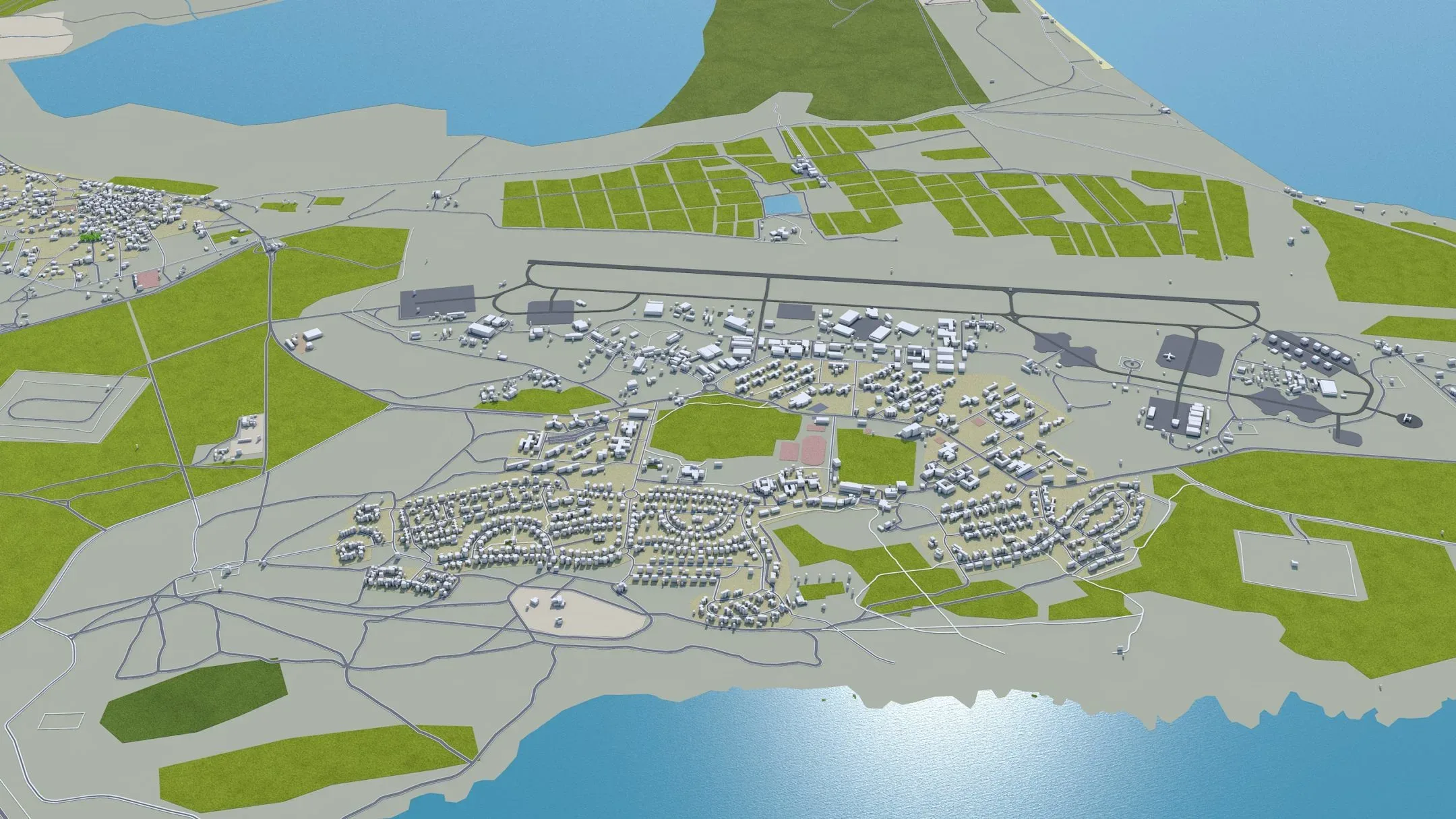 Limassol City Cyprus 3D Model 40KM