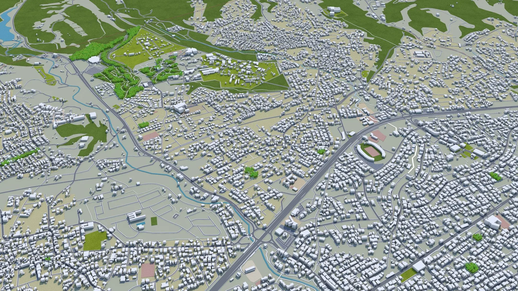 Limassol City Cyprus 3D Model 40KM
