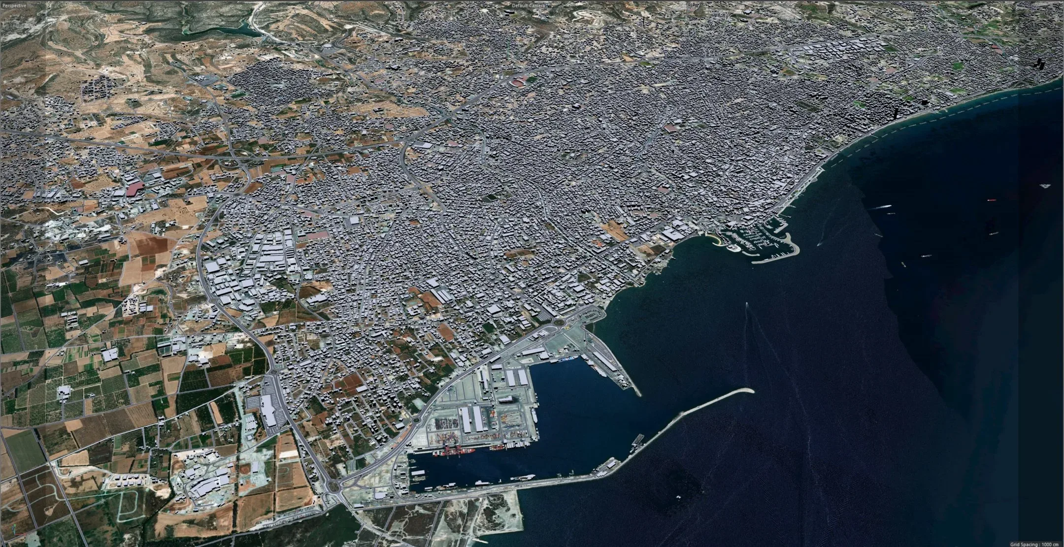 Limassol City Cyprus 3D Model 40KM