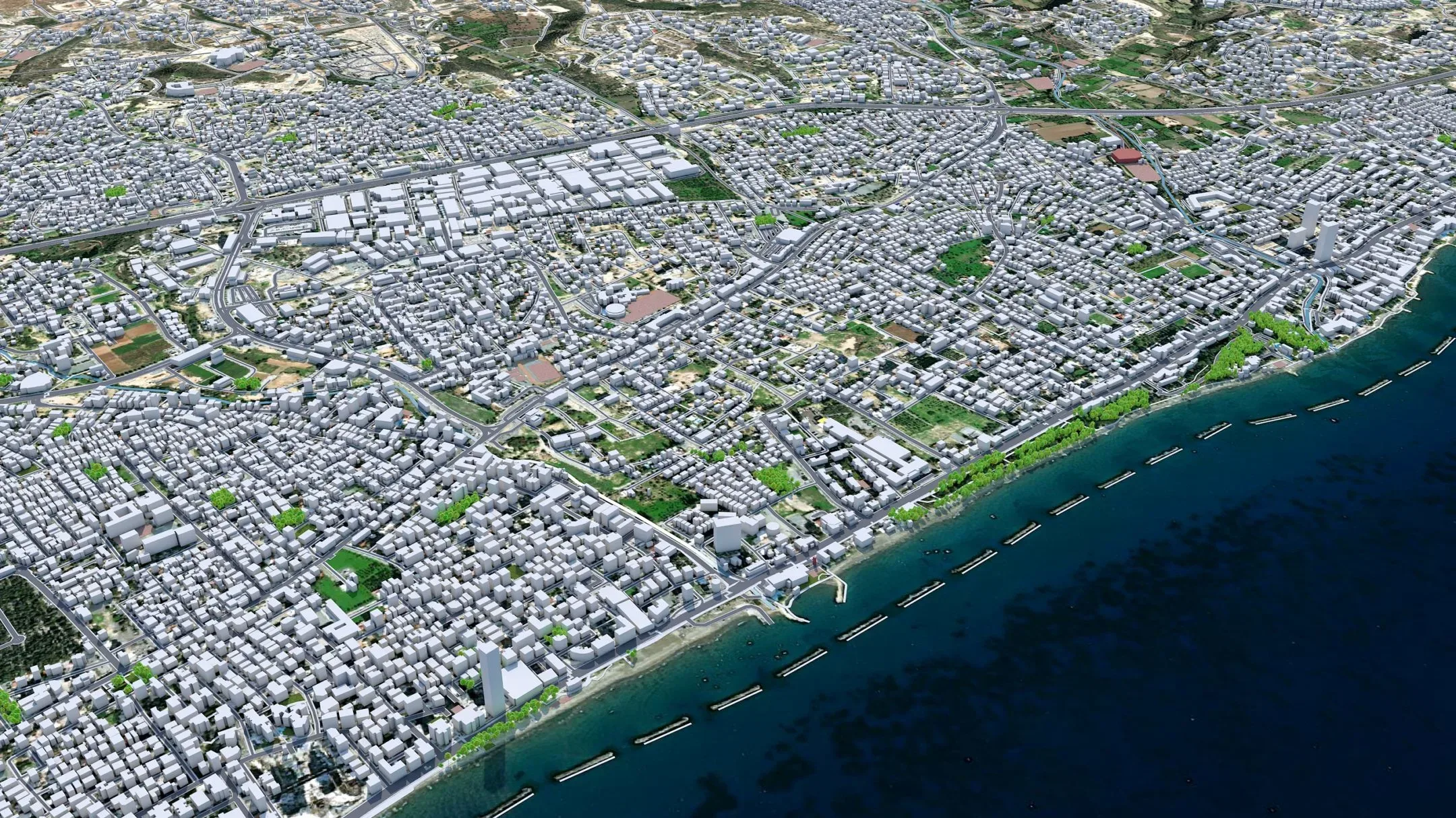 Limassol City Cyprus 3D Model 40KM
