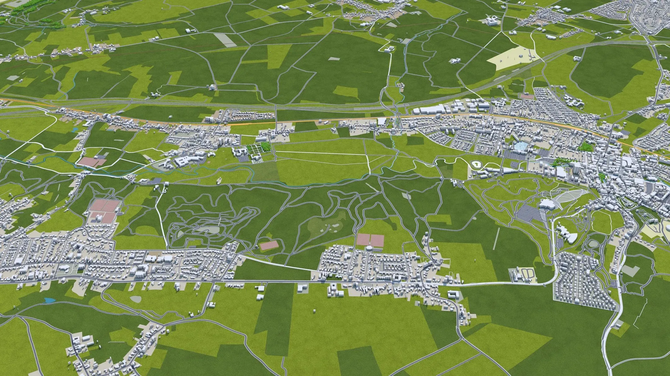 Maastricht City Netherlands 3D Model 50KM