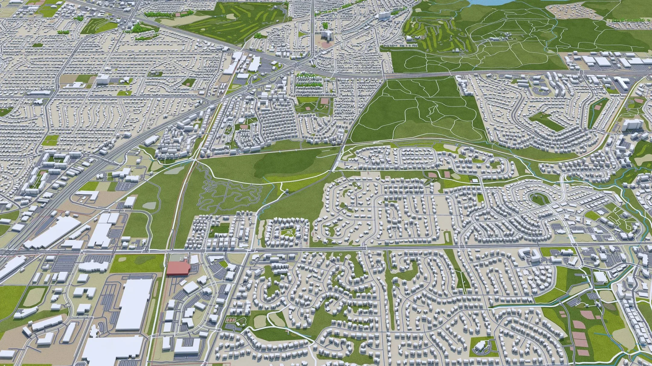 Madison City Wisconsin 3D Model 60KM