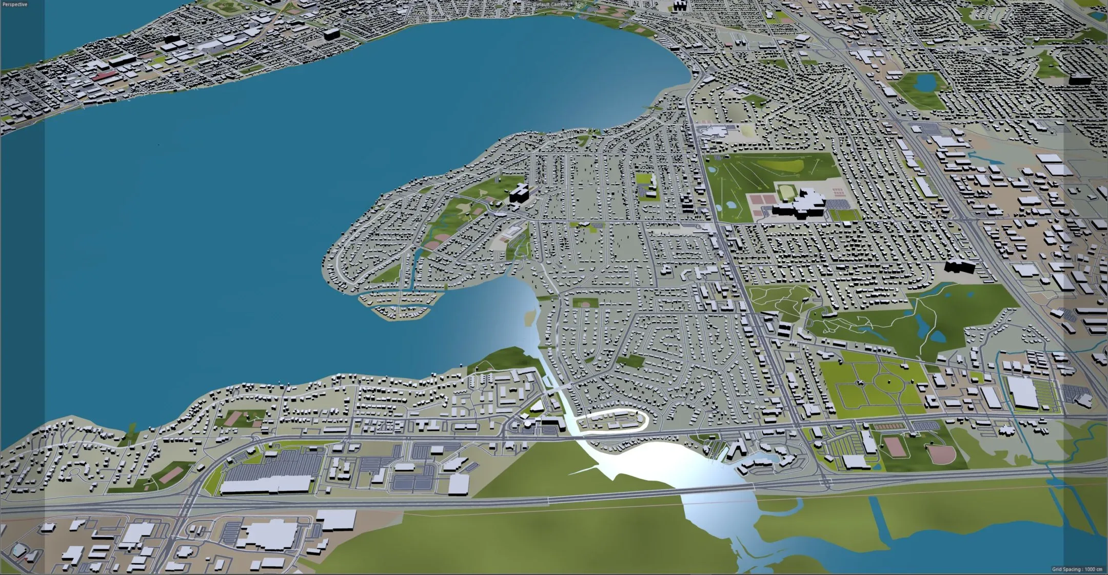 Madison City Wisconsin 3D Model 60KM