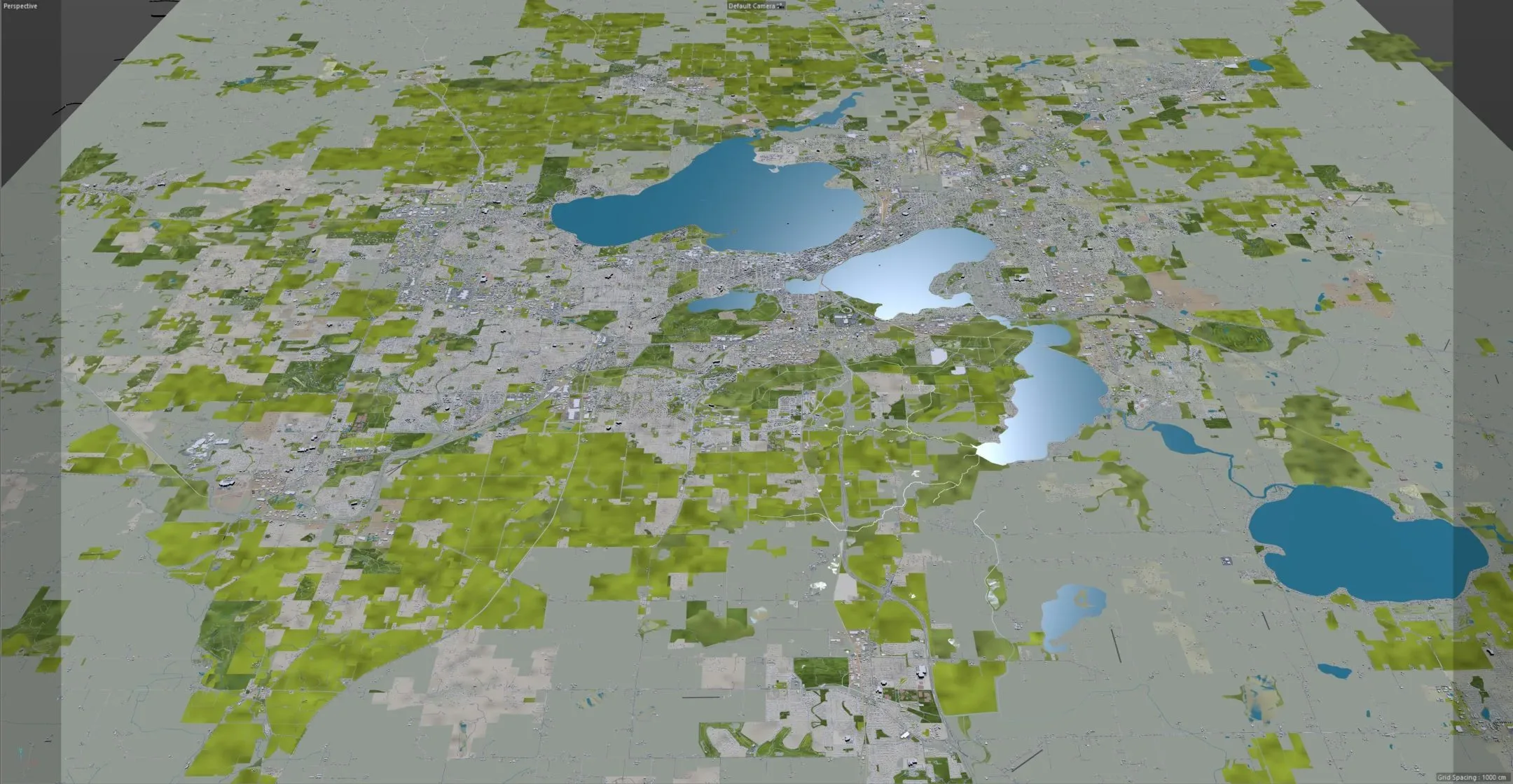 Madison City Wisconsin 3D Model 60KM