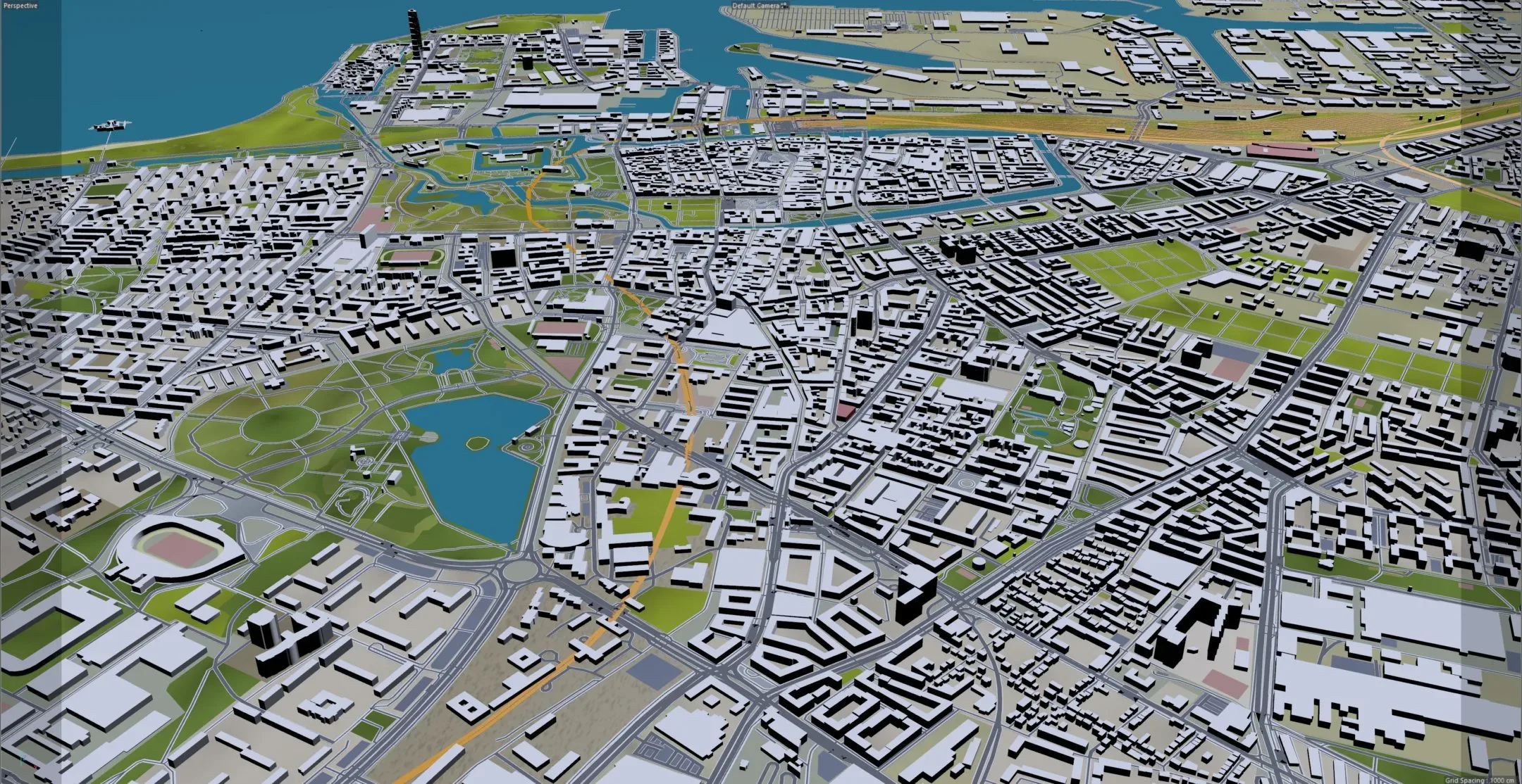 Malmo City Sweden 3D Model 40KM